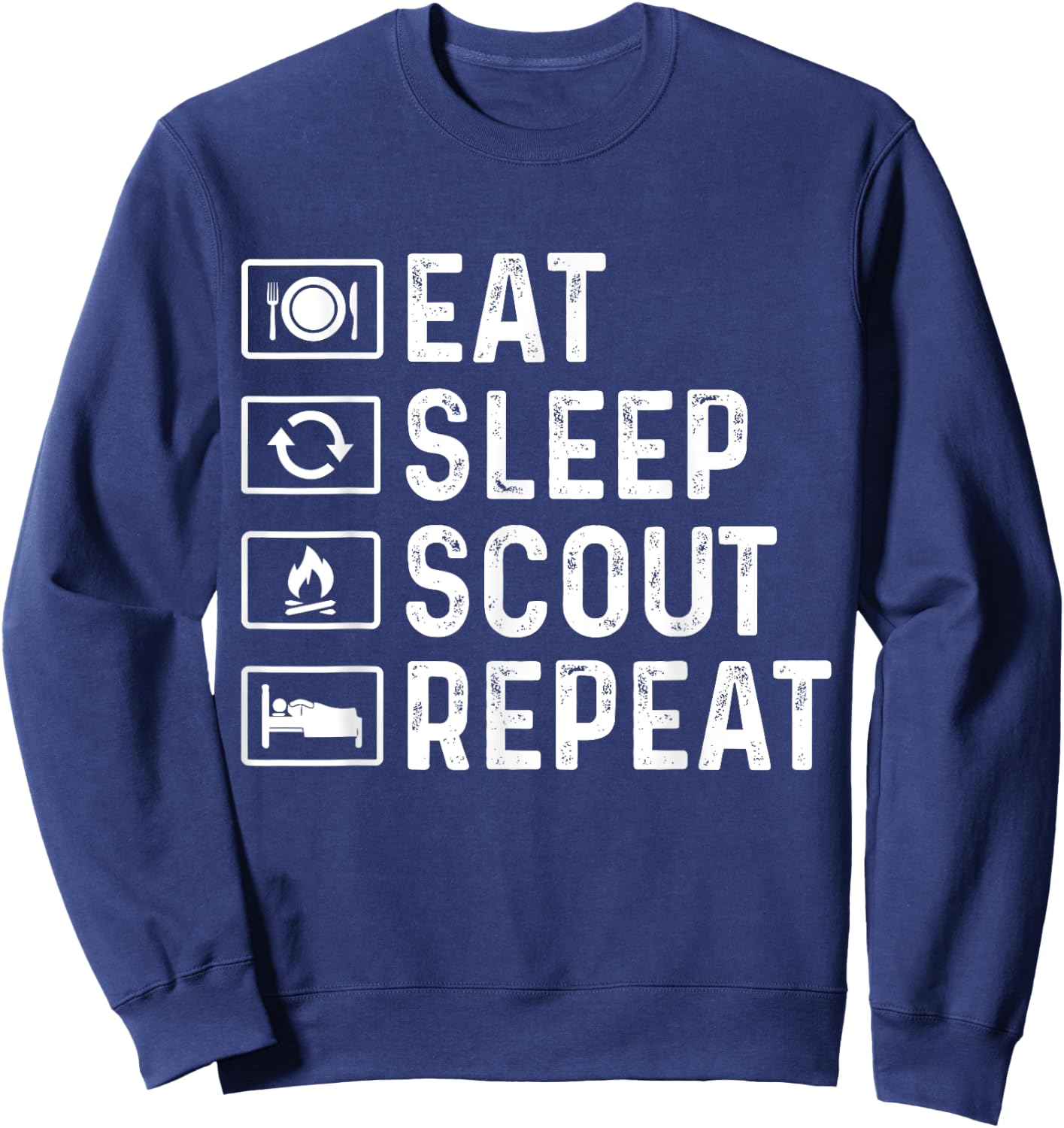 Eat Sleep Scout Repeat Scouts Sweatshirt - Sweatshirt | Navy