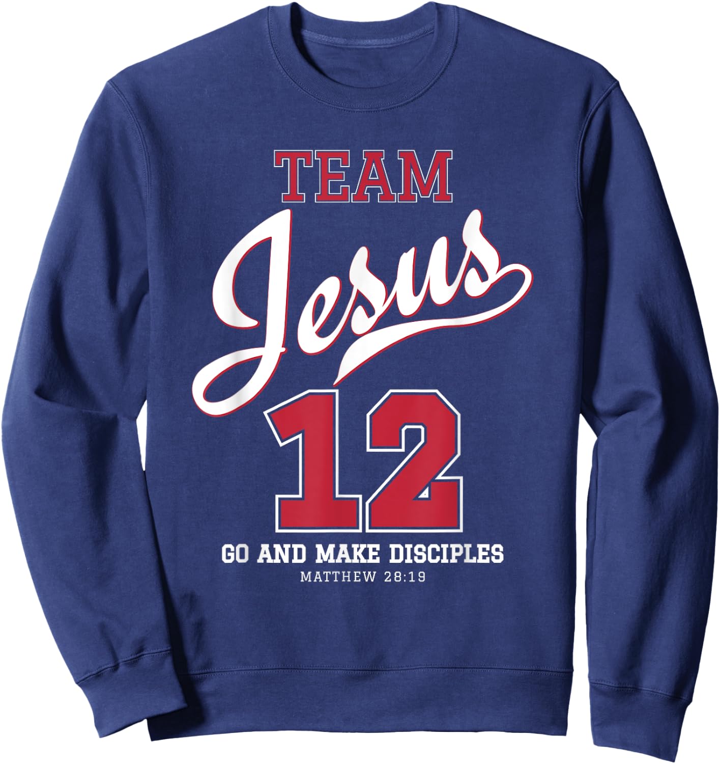 Jesus and Baseball Team Jesus Christian shirts Sweatshirt - Sweatshirt | Navy