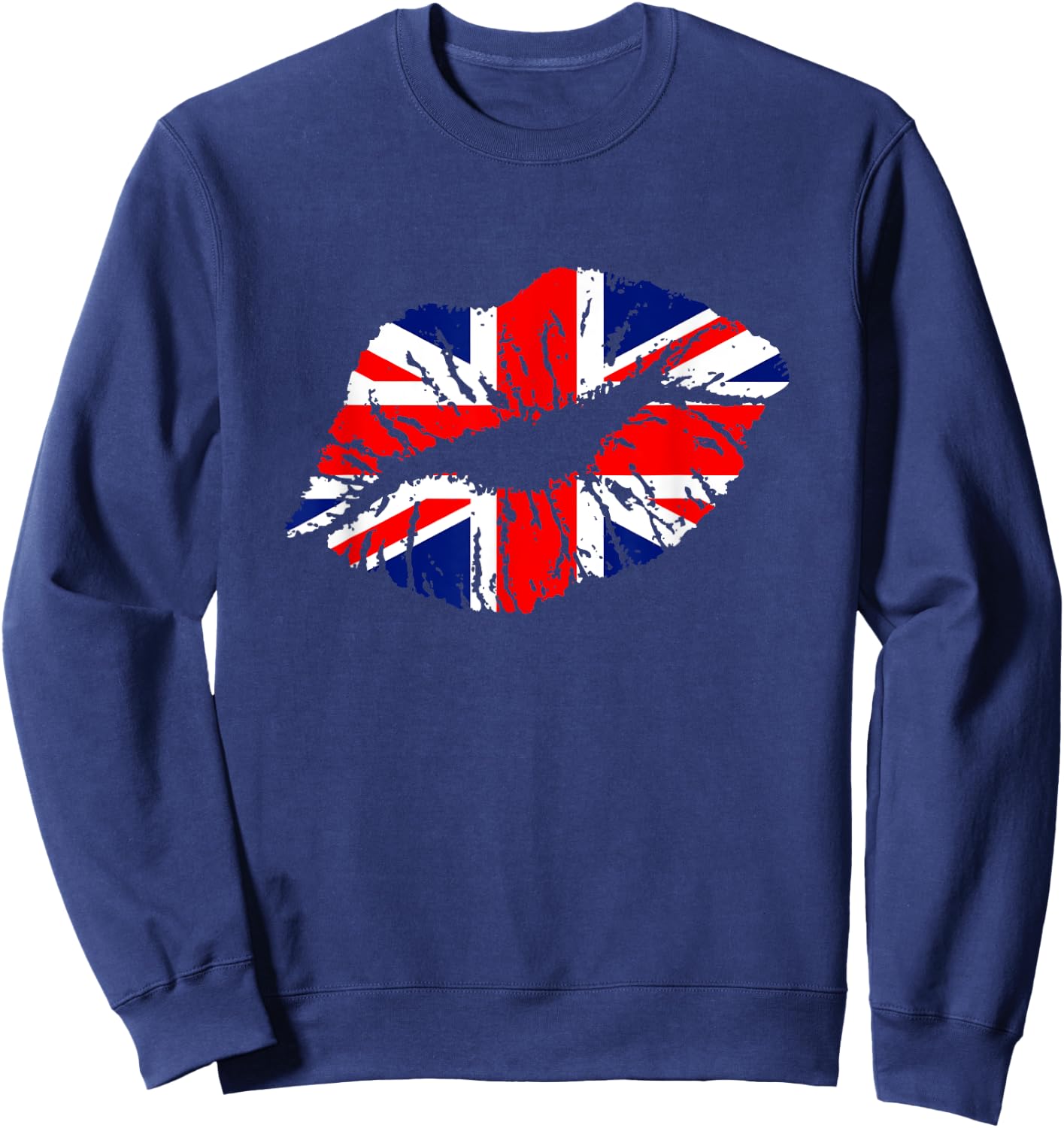 Great Britain England Lips Shirt Gift Brit Sweatshirt - Sweatshirt | Navy