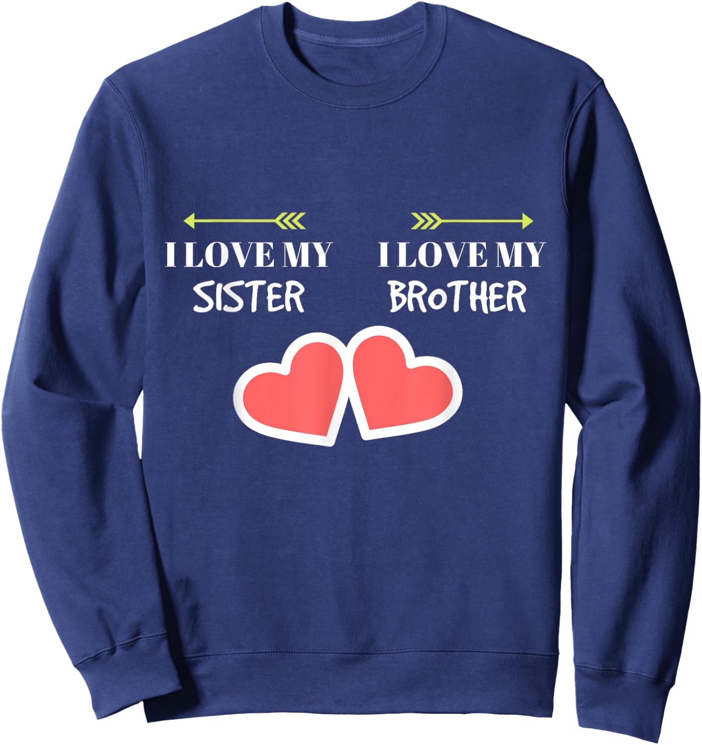 Getalong - I Love My Sister, I Love My Brother Sweatshirt - Sweatshirt | Navy