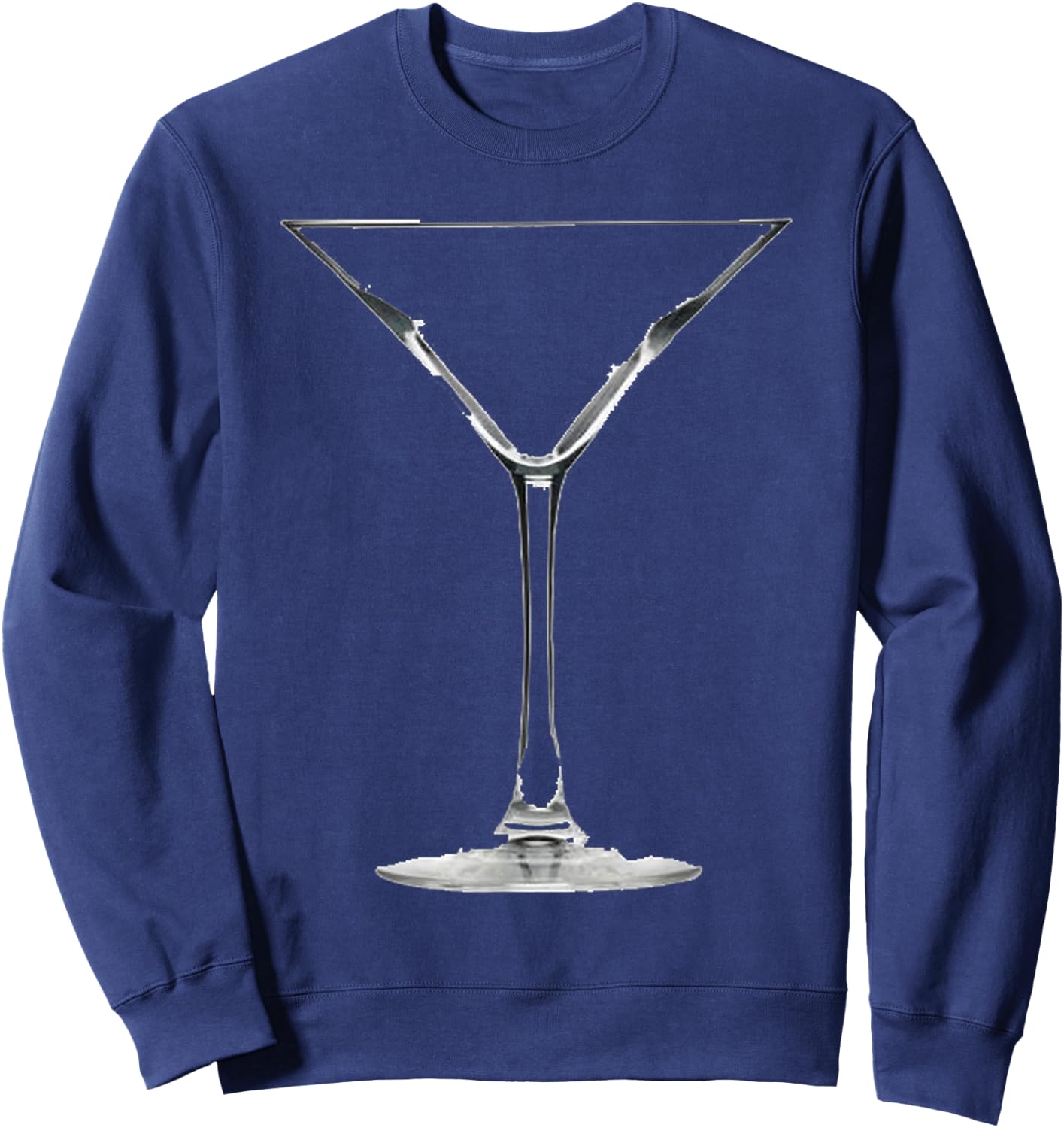 Cocktail Empty Martini Glass Sweatshirt - Sweatshirt | Navy