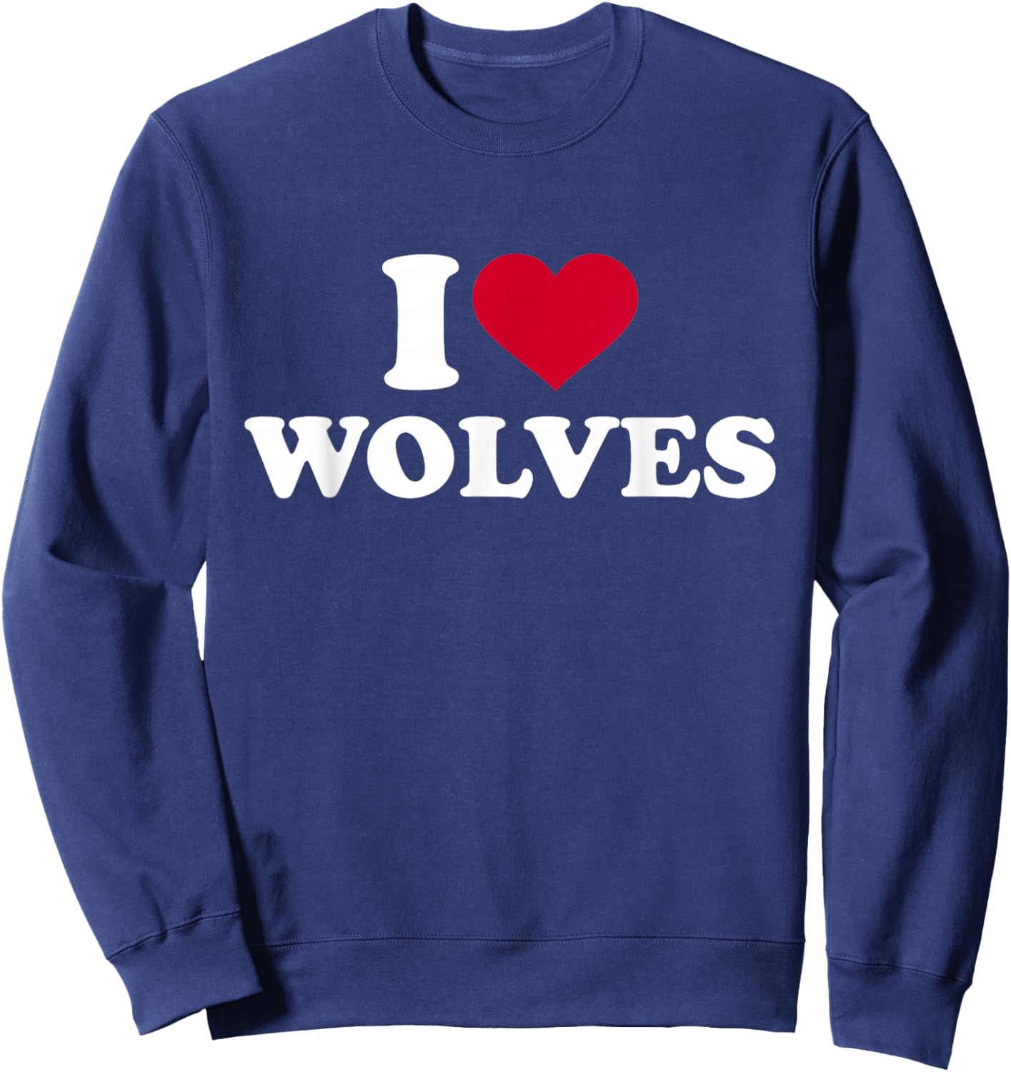 I love wolves Sweatshirt - Sweatshirt | Navy
