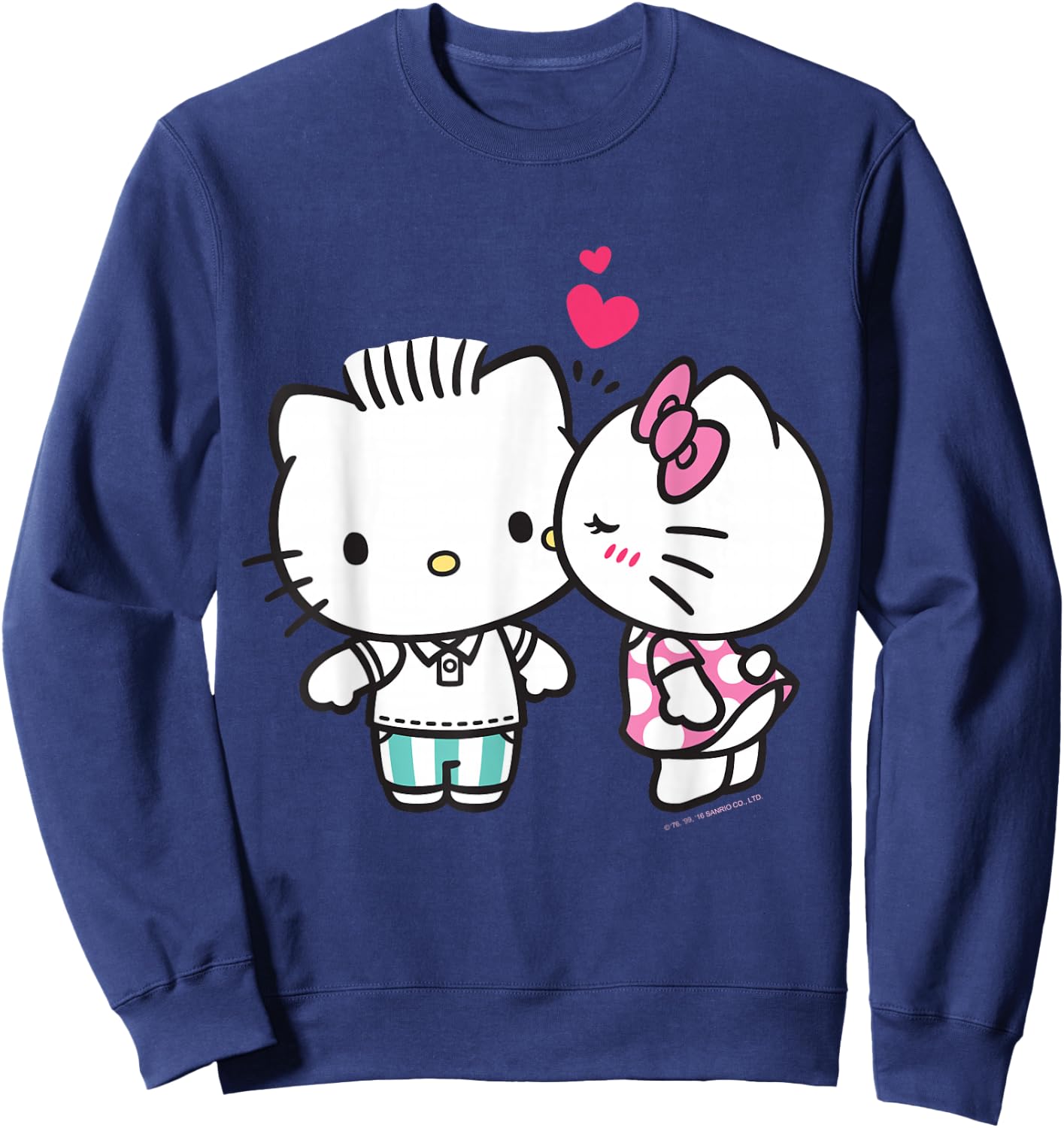 Hello Kitty and Dear Daniel Valentine Shirt Sweatshirt - Sweatshirt | Navy