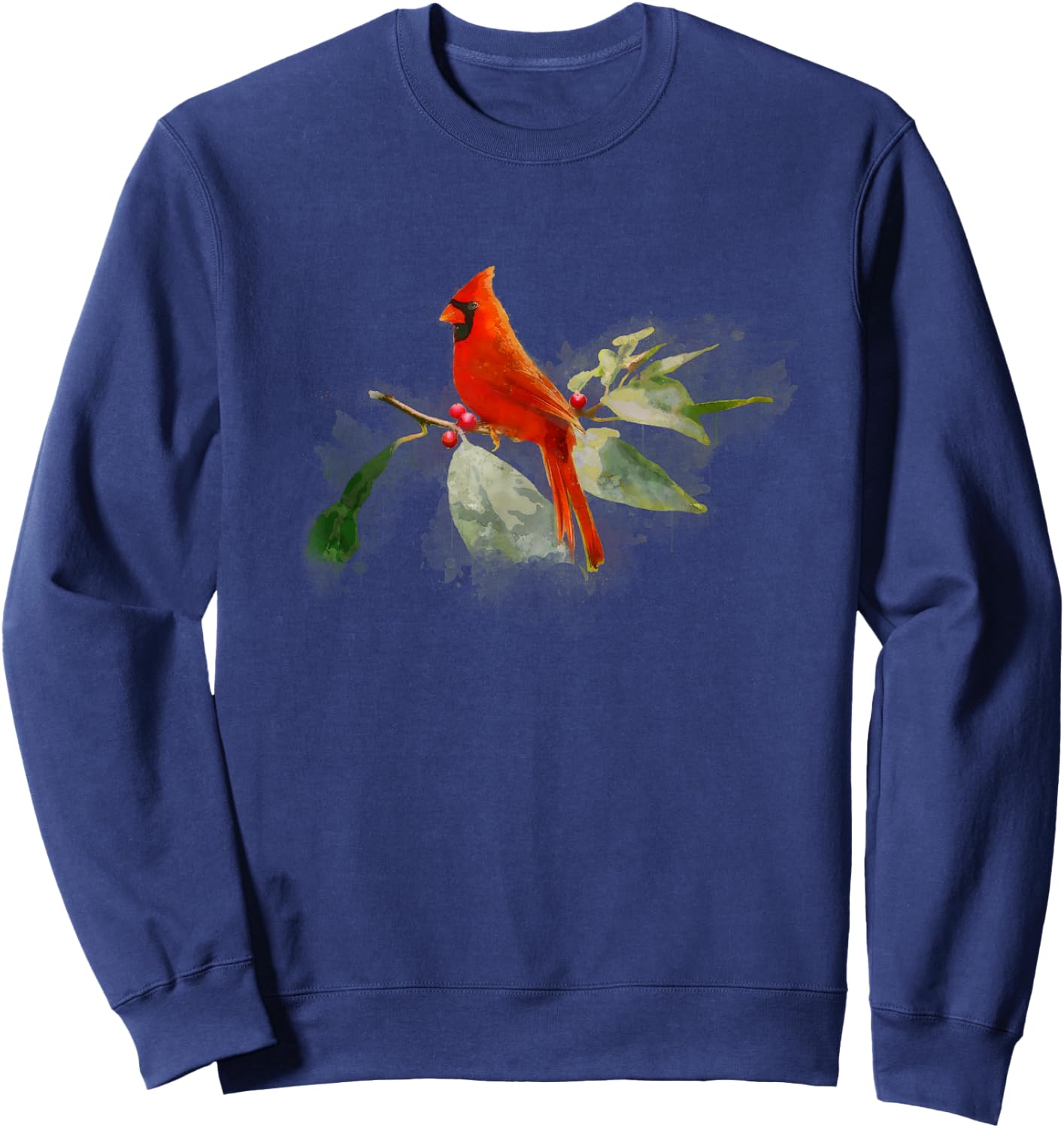 Wild Red Cardinal Bird Sweatshirt - Sweatshirt | Navy
