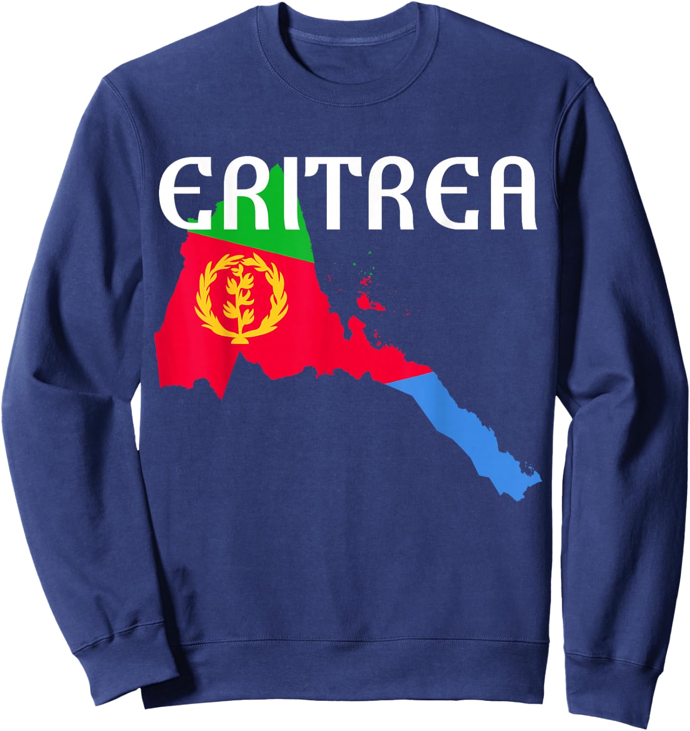 Eritrea Map Habesha Flag Sweatshirt - Sweatshirt | Navy