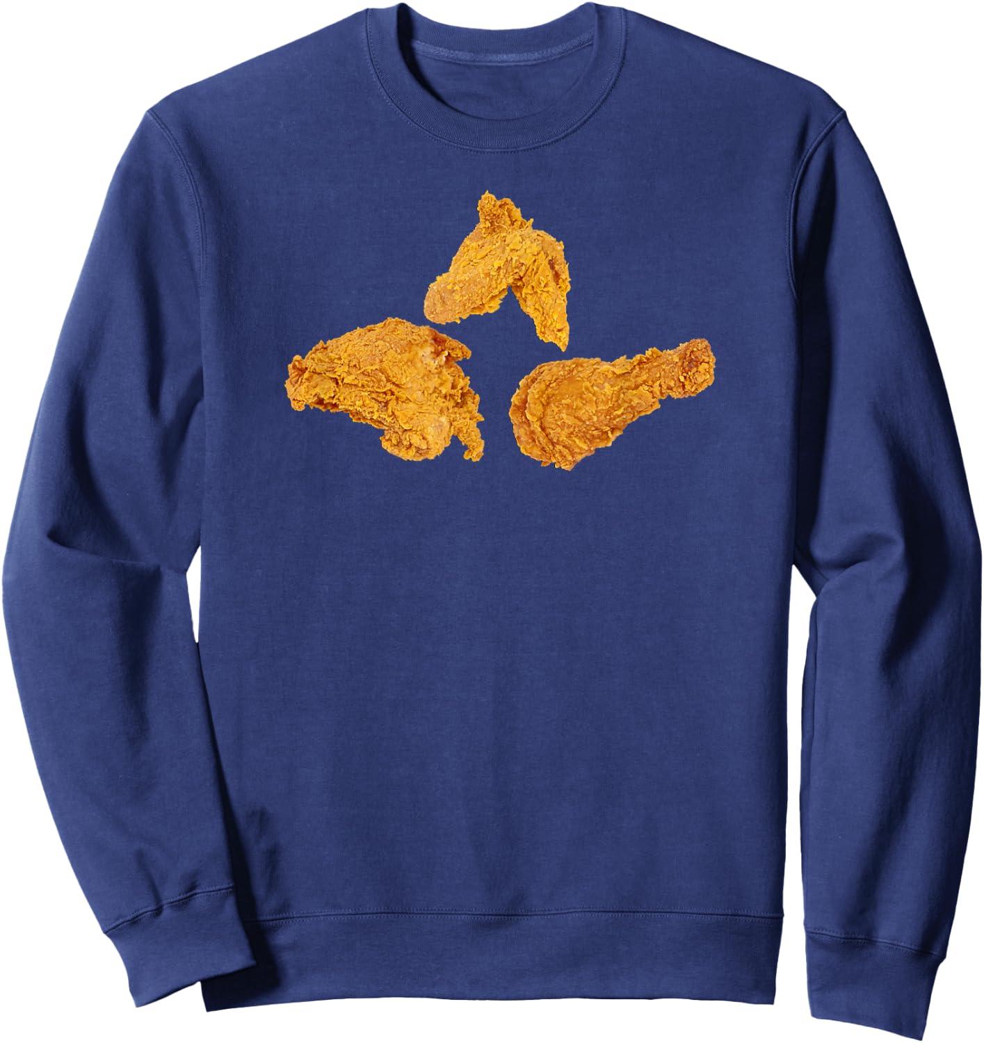 Chicken Wing Costume Halloween Fried Breast Drumsticks Woman Sweatshirt - Sweatshirt | Navy