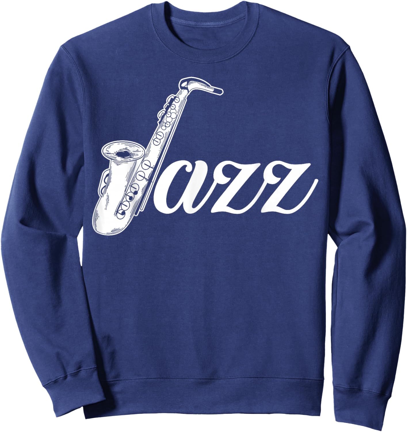 Jazz Saxophone | Cute Instruments Sax Tuba Lovers Gift Sweatshirt - Sweatshirt | Navy