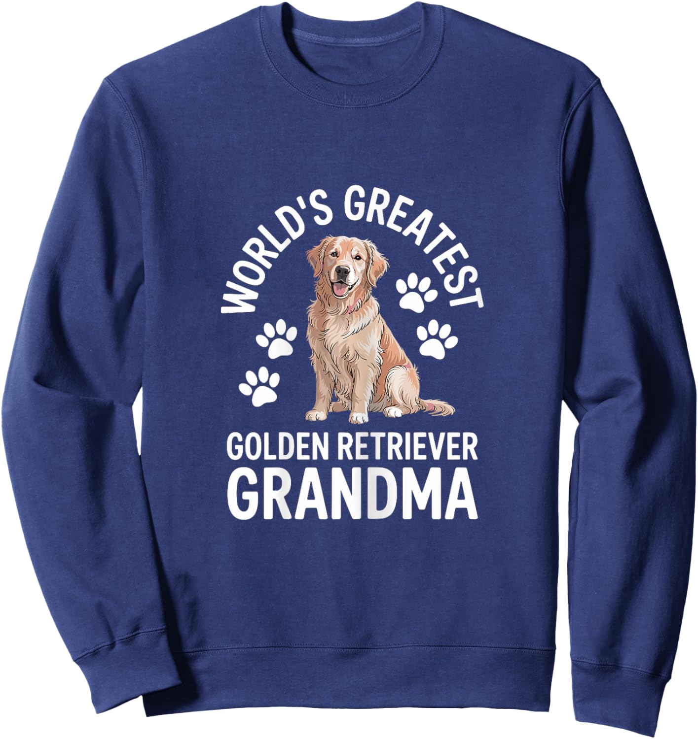 Golden Retriever World's Best Grandma Sweatshirt - Sweatshirt | Navy