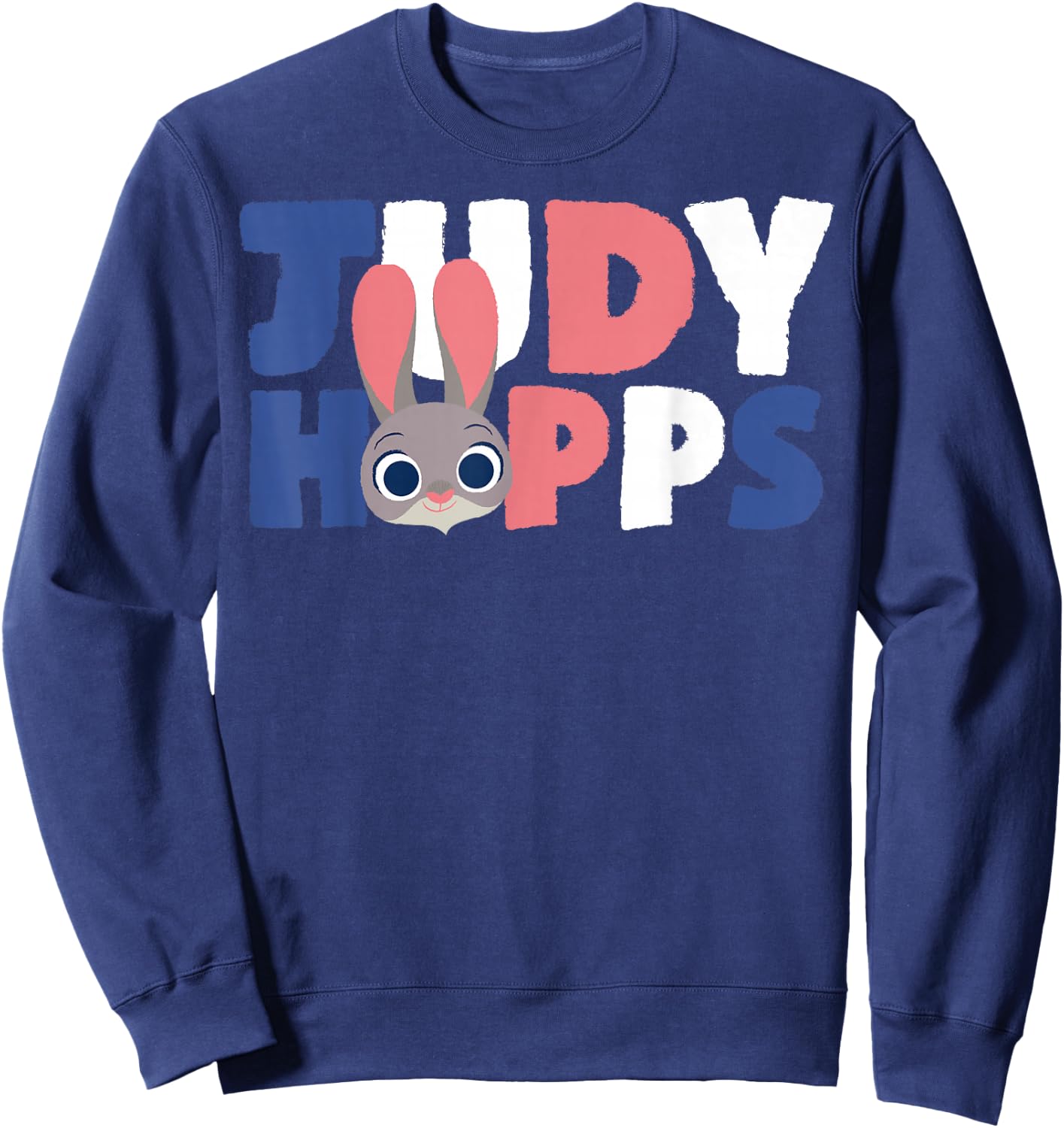 Disney Zootopia Judy Hopps Text Portrait Graphic Sweatshirt - Sweatshirt | Navy