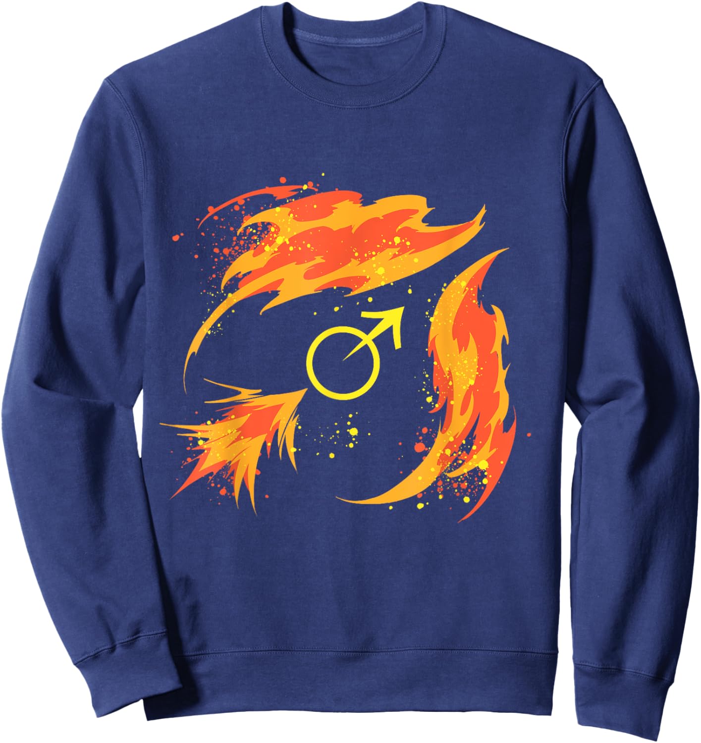 Sailor Fire Bow Mars Symbol Japanese Magical Anime Style Sweatshirt - Sweatshirt | Navy