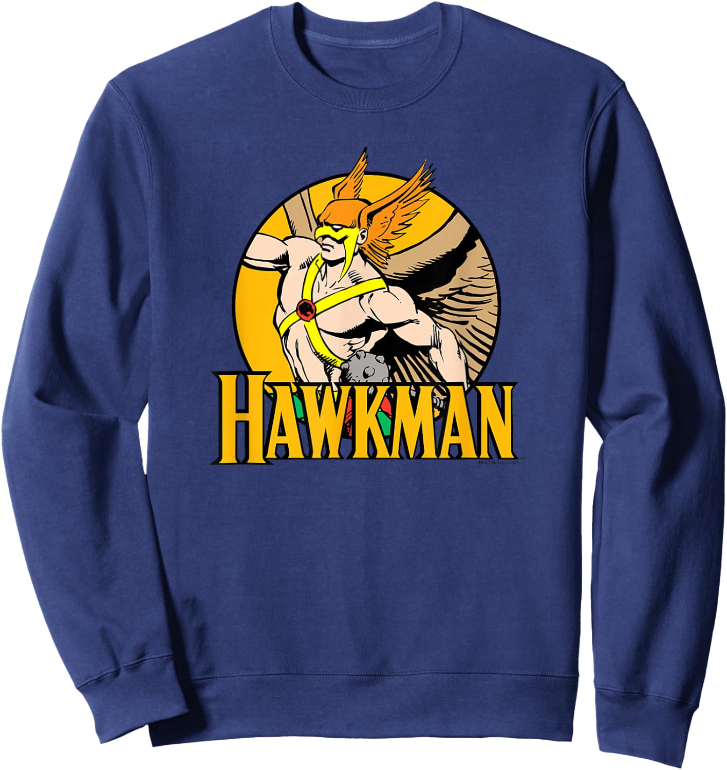 DC Comics Justice League Hawkman Circle -Kids Brown Cartoon Modern Sweatshirt - Sweatshirt | Navy