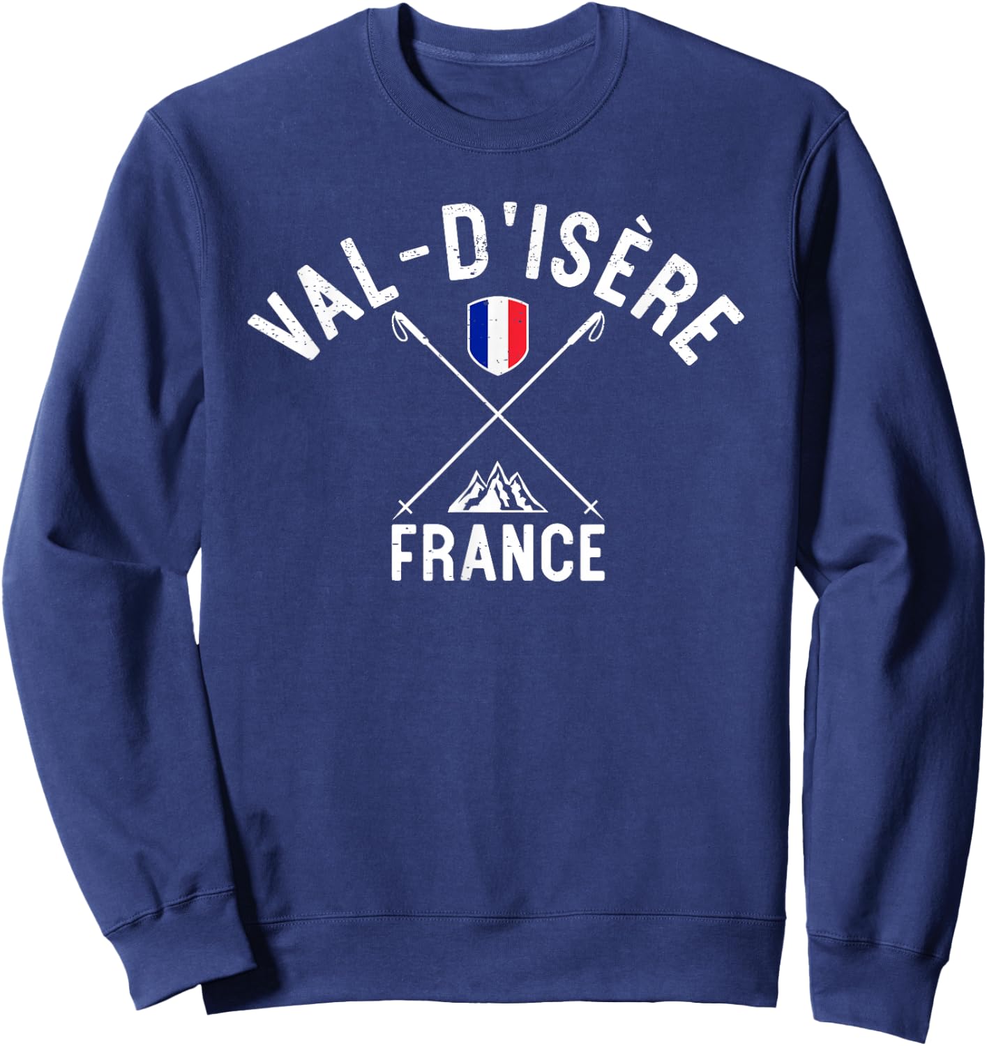 Val-d'Isere France Ski Sweatshirt - Sweatshirt | Navy