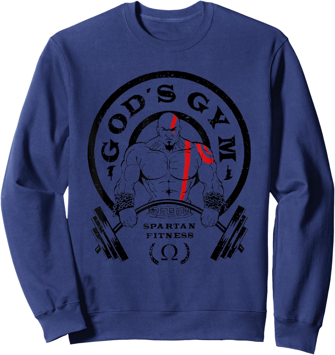 God's Gym Spartan Fitness Sweatshirt - Sweatshirt | Navy