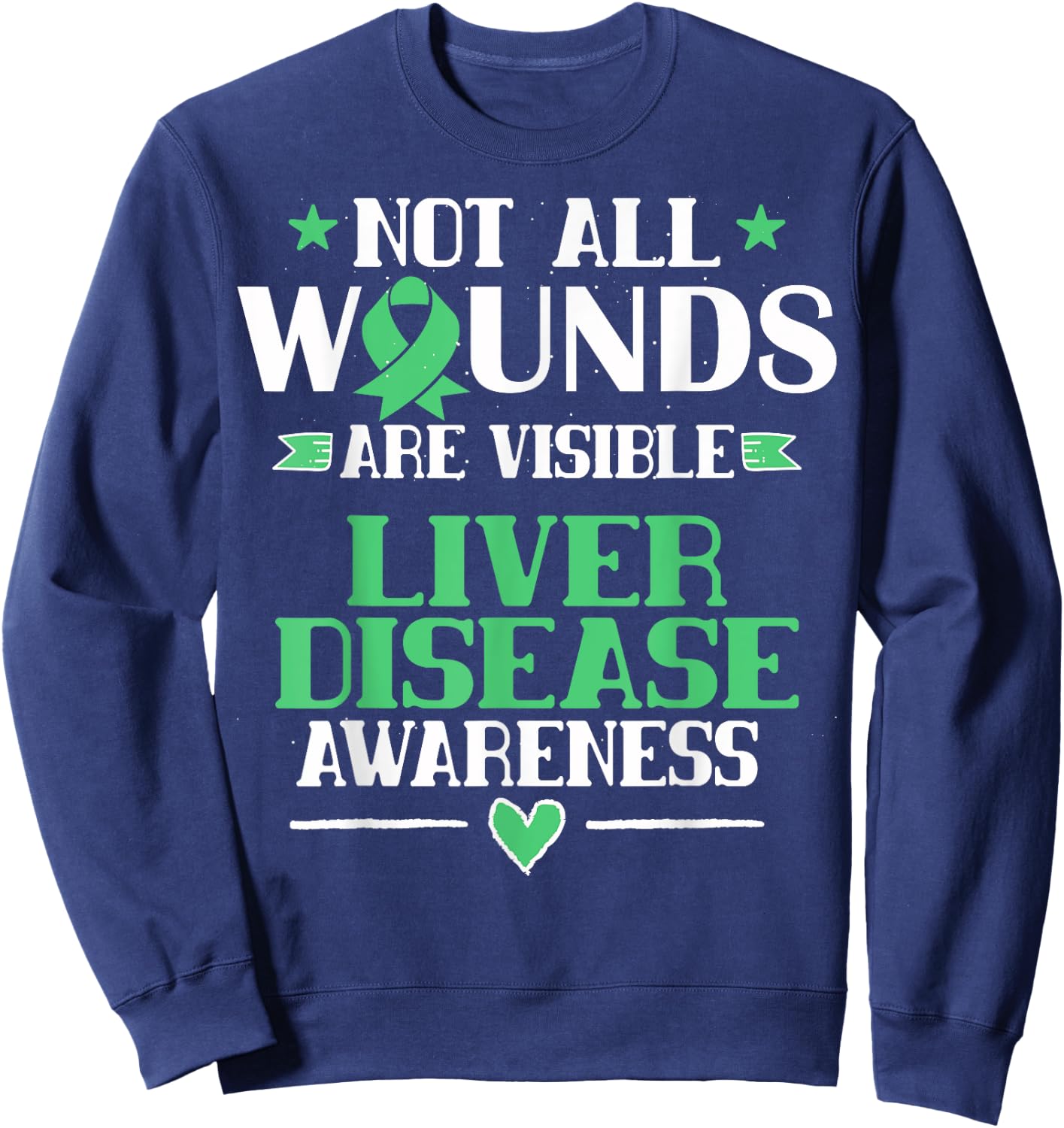 Hepatic Disease Gift Cirrhosis Awareness Sweatshirt - Sweatshirt | Navy