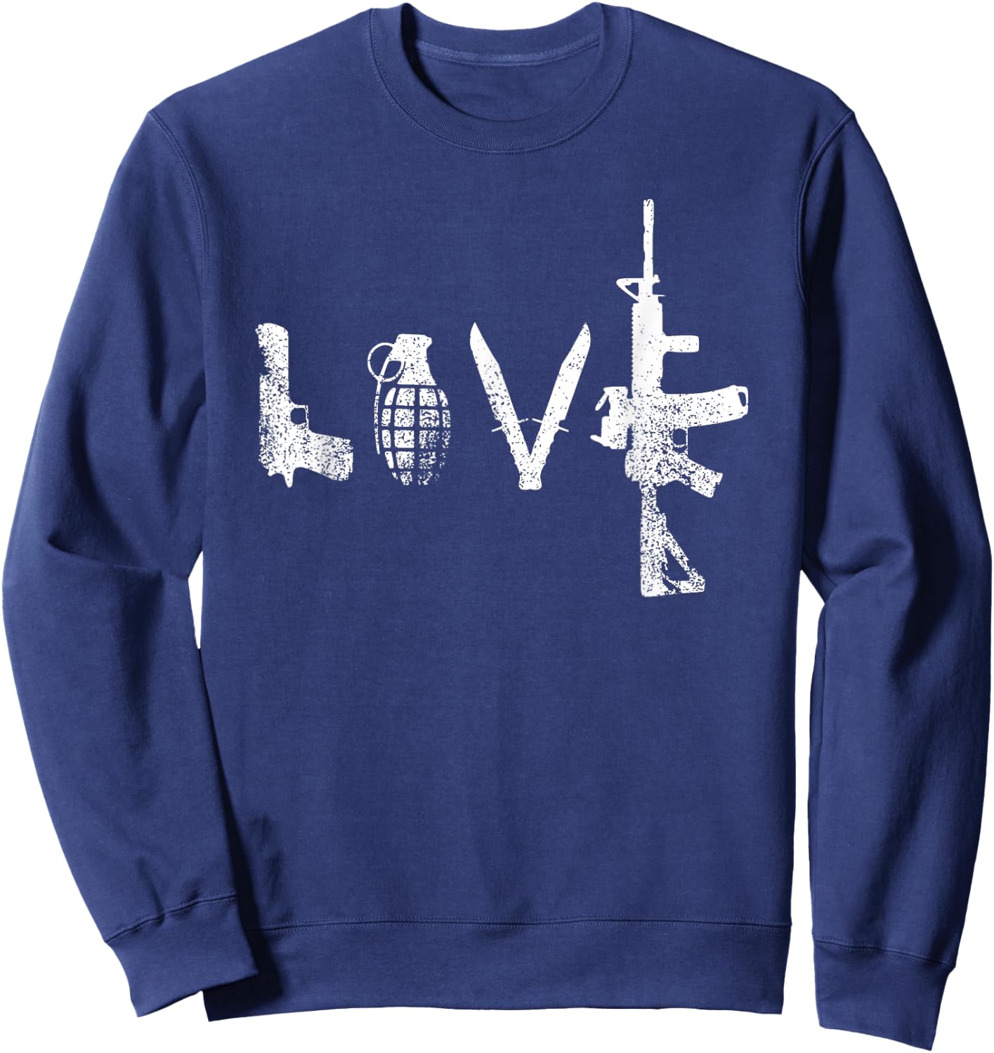 Gun Love Shirt AR15 Handgun Grenade Sweatshirt - Sweatshirt | Navy