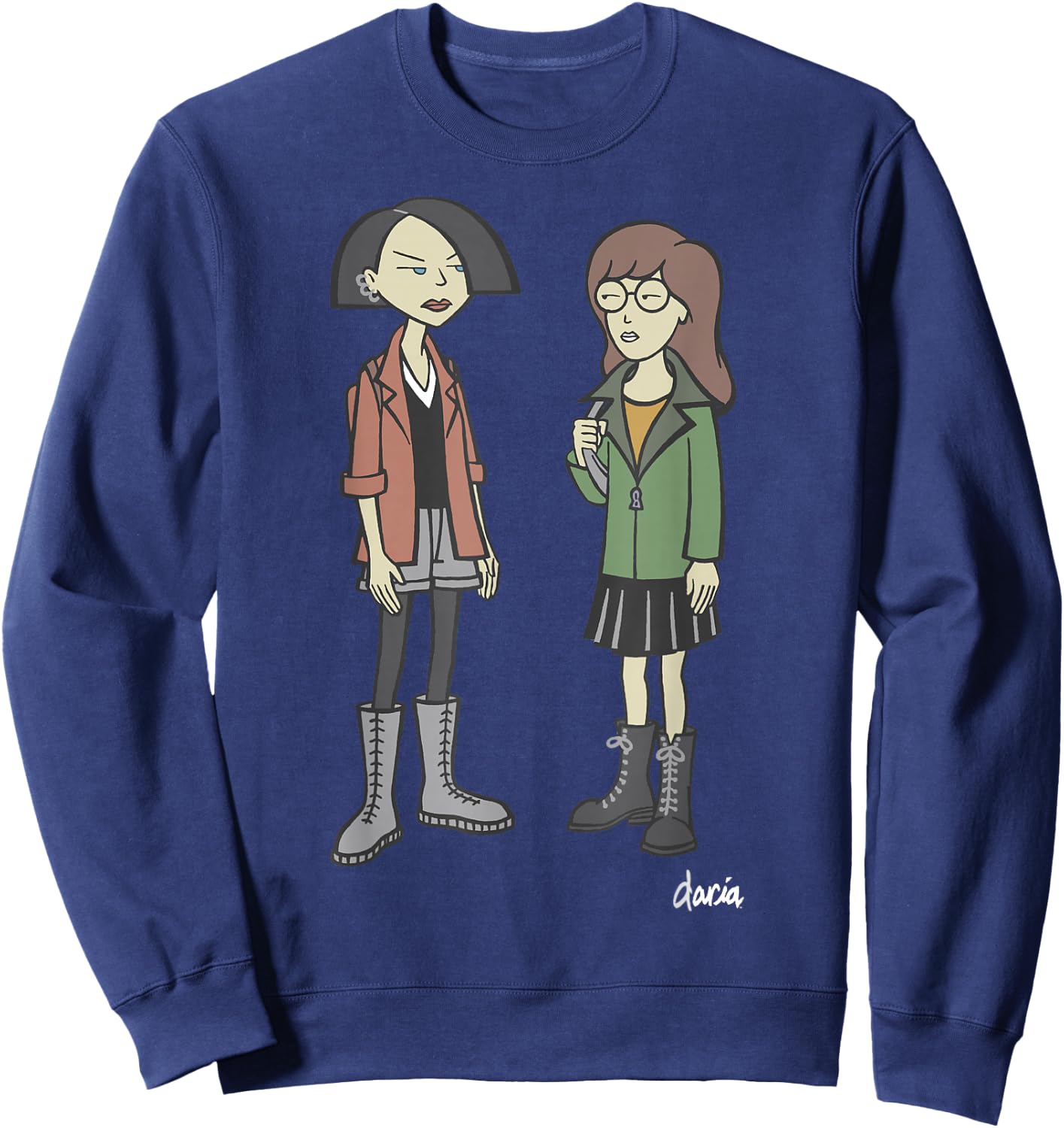 Daria Full Body Jane Daria Chillin Graphic Sweatshirt - Sweatshirt | Navy