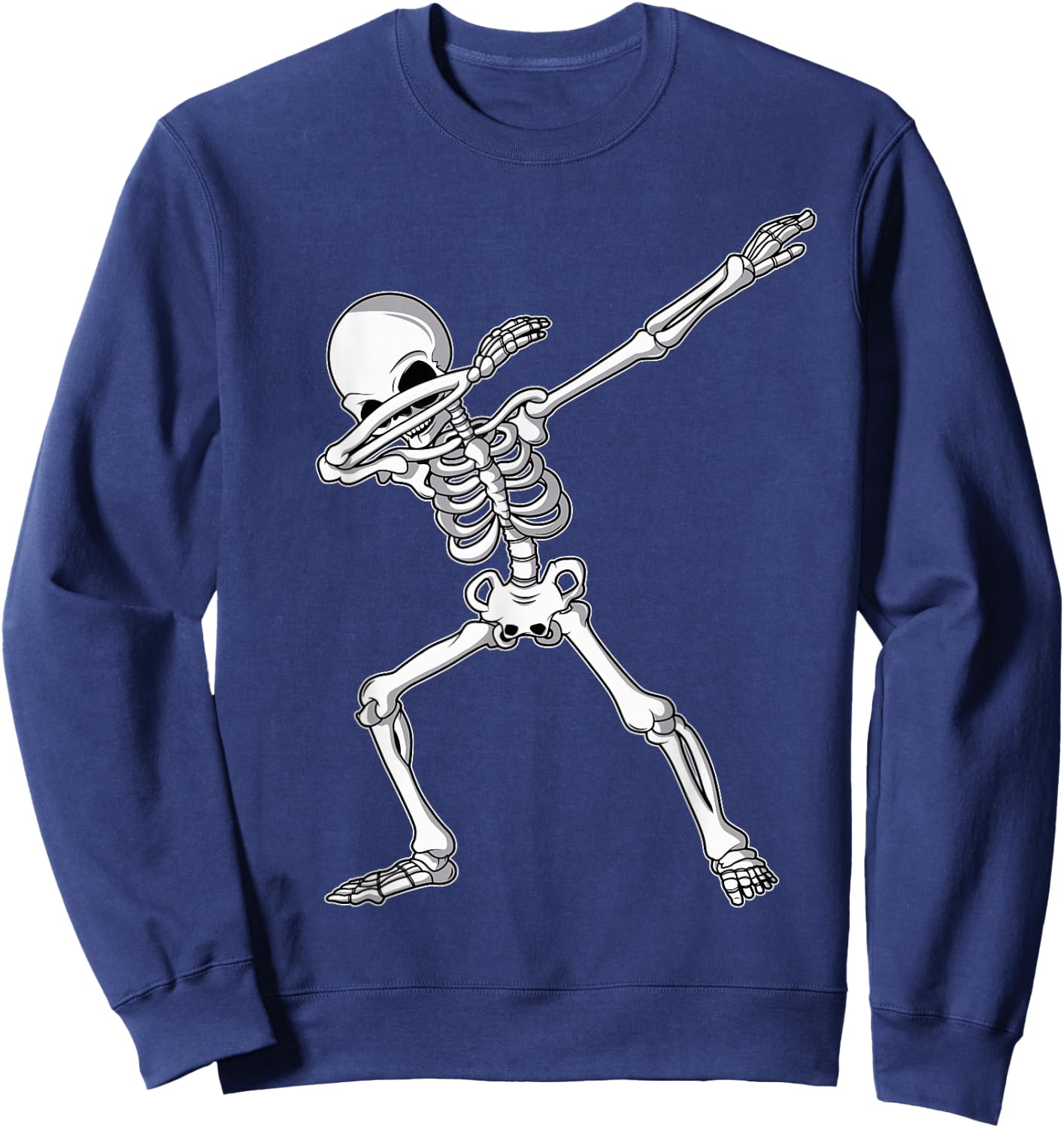 Dabbing Skeleton Shirt Kids Adult Dab Boys Funny Halloween Sweatshirt - Sweatshirt | Navy