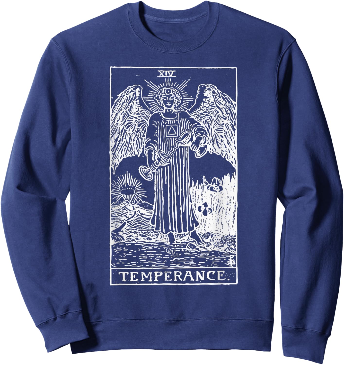Tarot Cards Temperance Occult Design Gift Sweatshirt - Sweatshirt | Navy