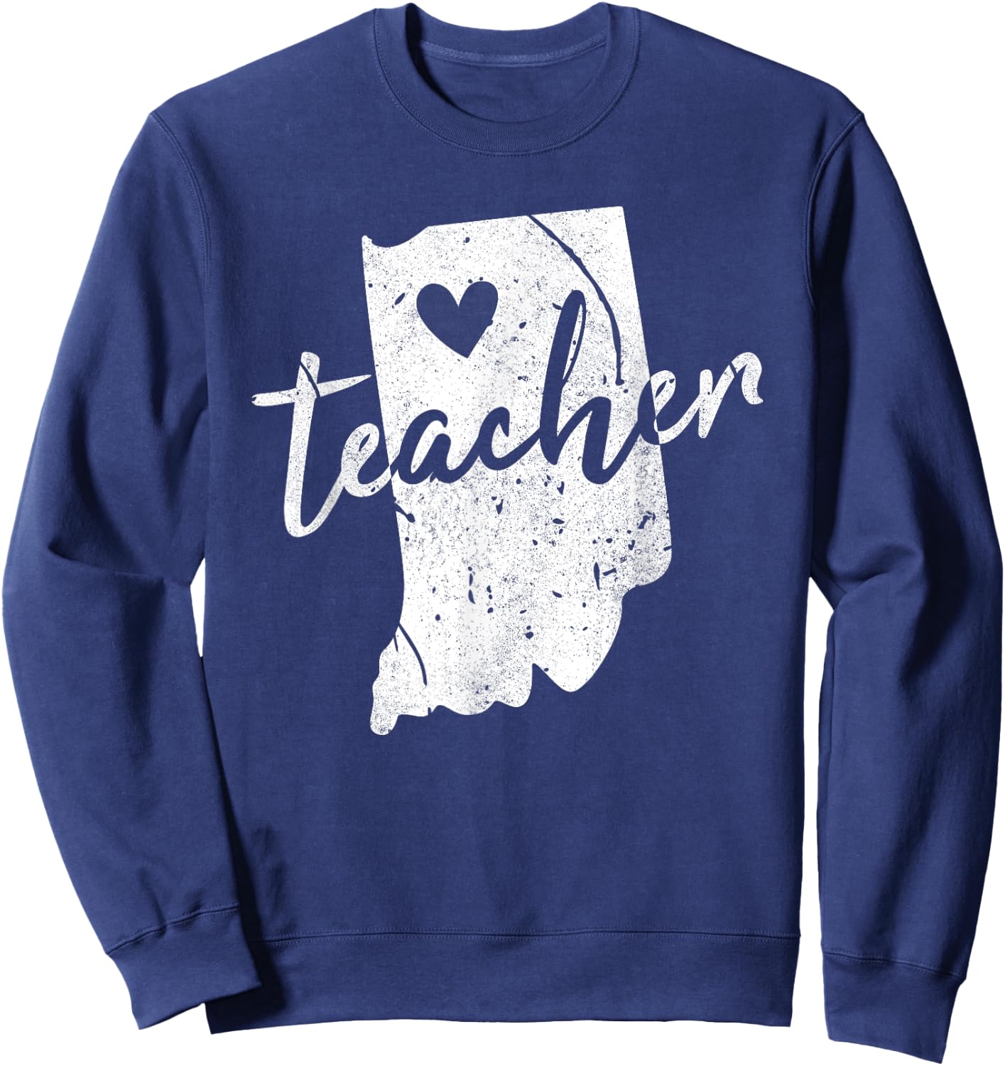 Red For Ed Indiana Teacher Men Women Girls Kids Sweatshirt - Sweatshirt | Navy