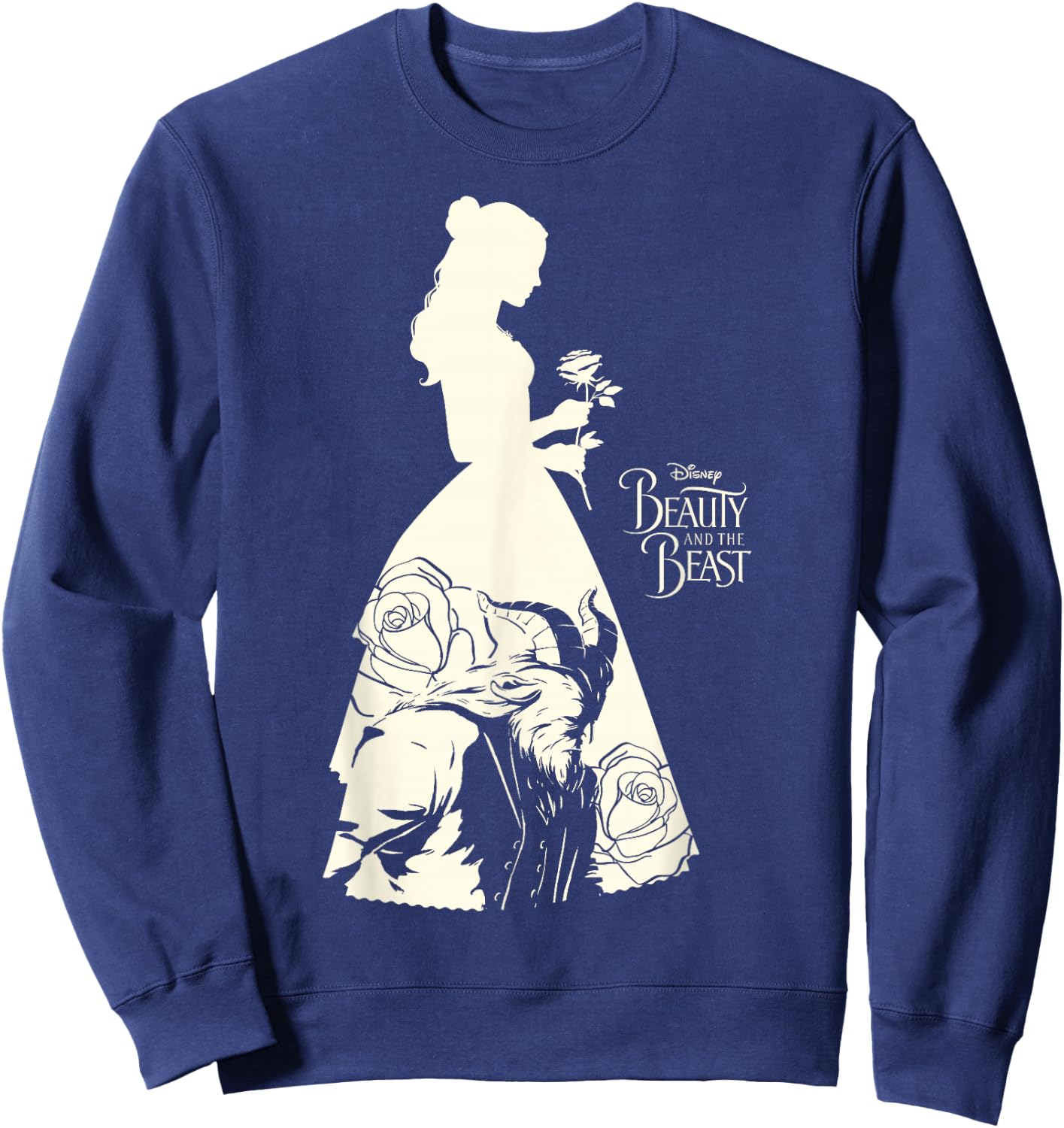 Disney Beauty & The Beast Belle Silhouette Graphic Sweatshirt - Sweatshirt | Navy