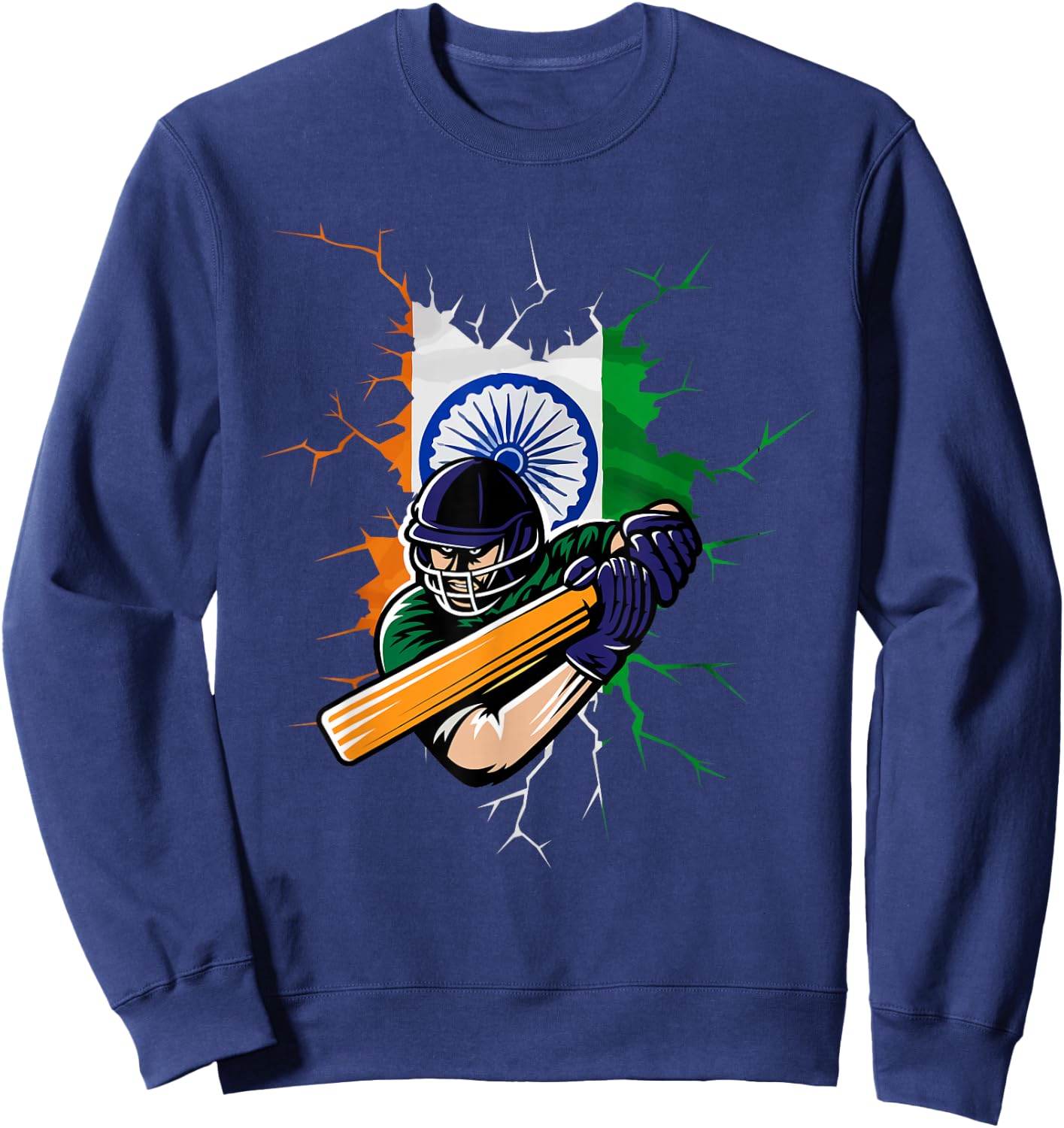 India Cricket T Shirt National Fans Team Jersey Gift Indian Sweatshirt - Sweatshirt | Navy
