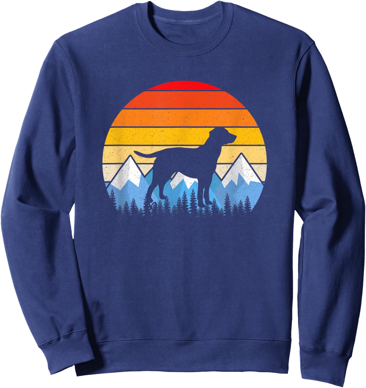 Vintage Retro Dog Gifts Labrador Retriever Lovers T Shirts Men Women Girls Kids Sweatshirt - Sweatshirt | Navy