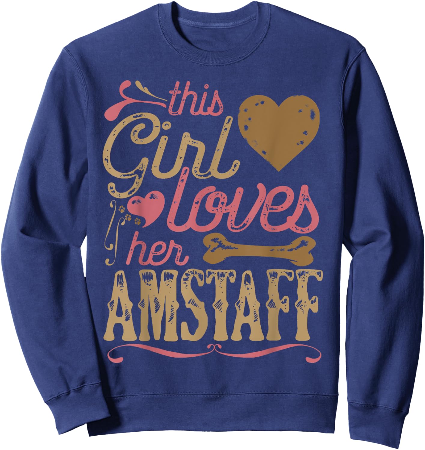 American Staffordshire Terrier Shirt Amstaff Gift Sweatshirt - Sweatshirt | Navy