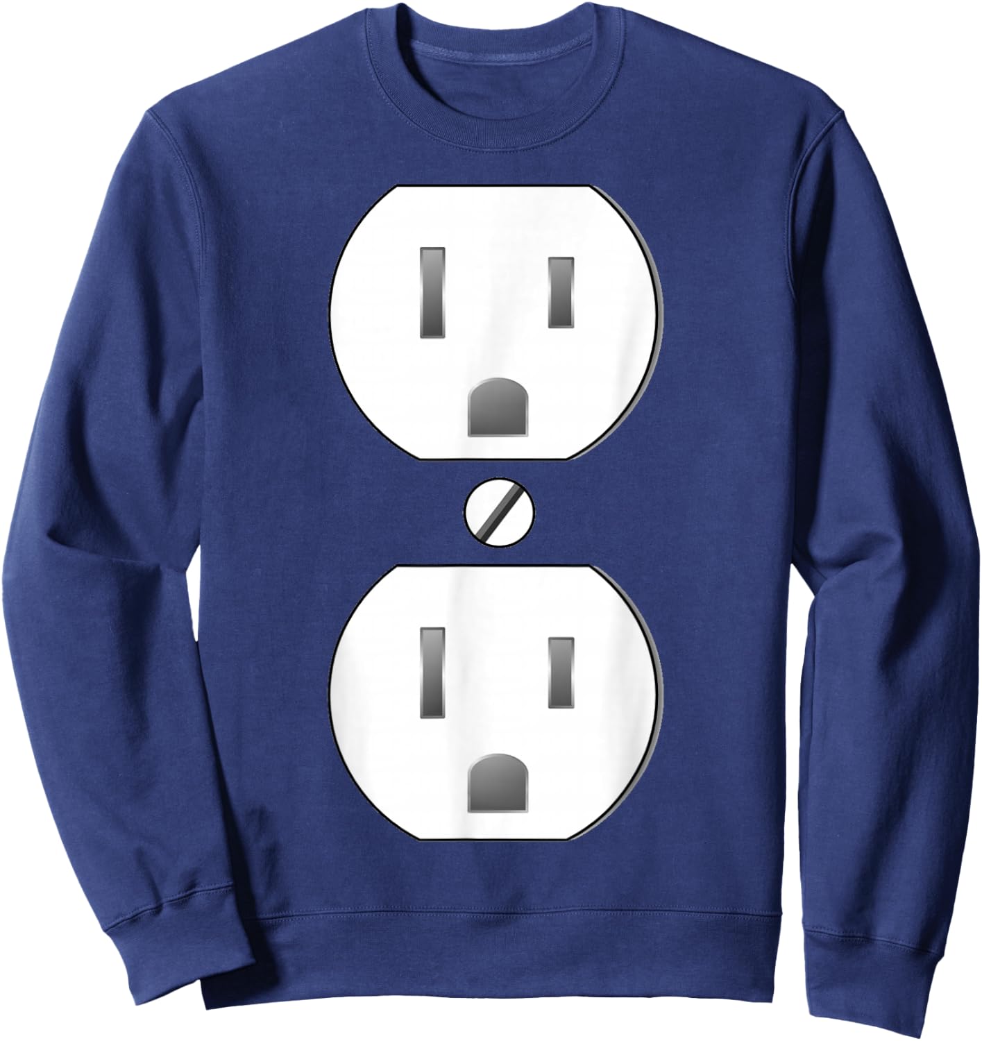 Electrical Outlet Socket Easy Costume Sweatshirt - Sweatshirt | Navy