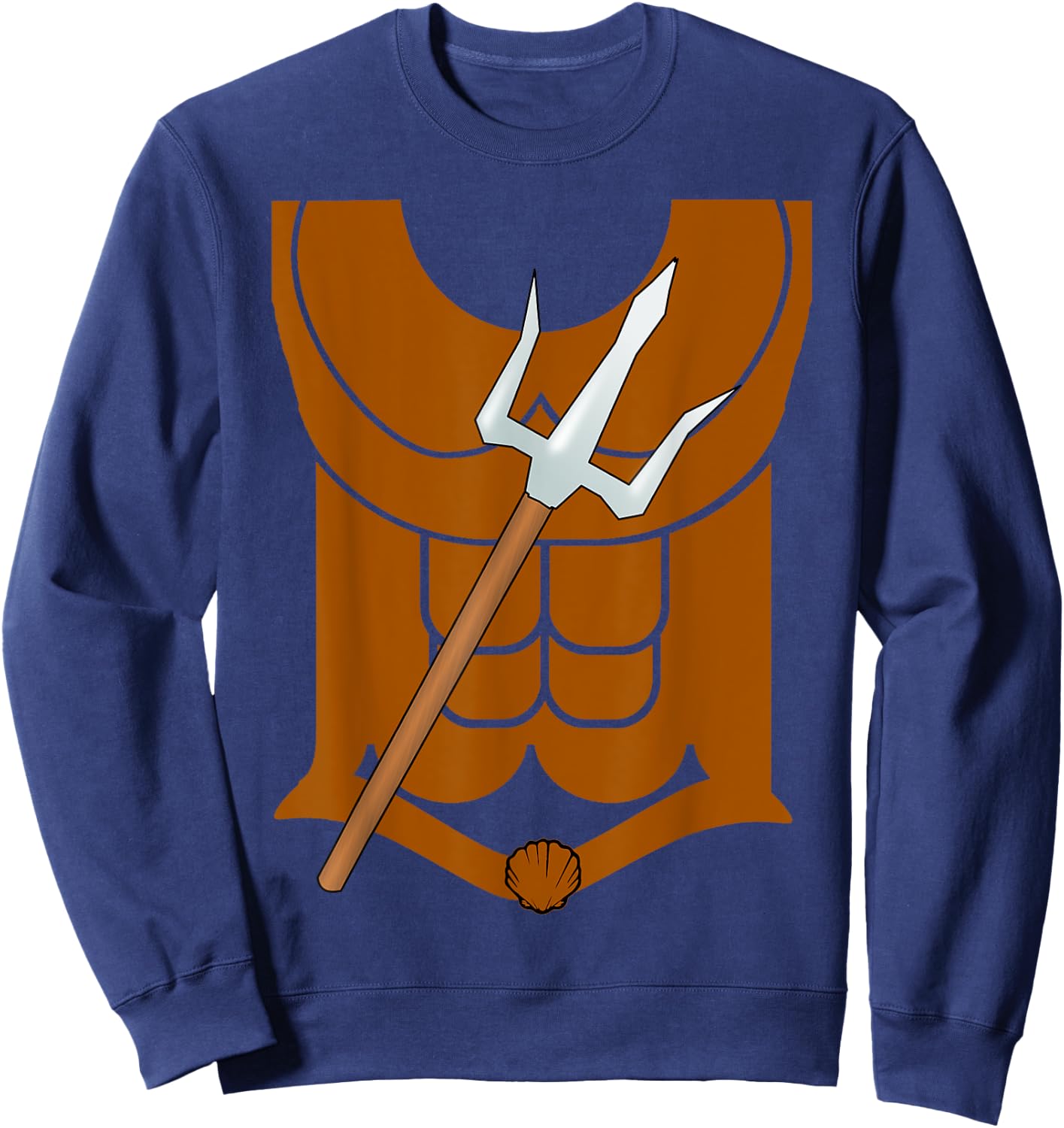 King God Of The Sea Roman Neptune Poseidon Costume Sweatshirt - Sweatshirt | Navy