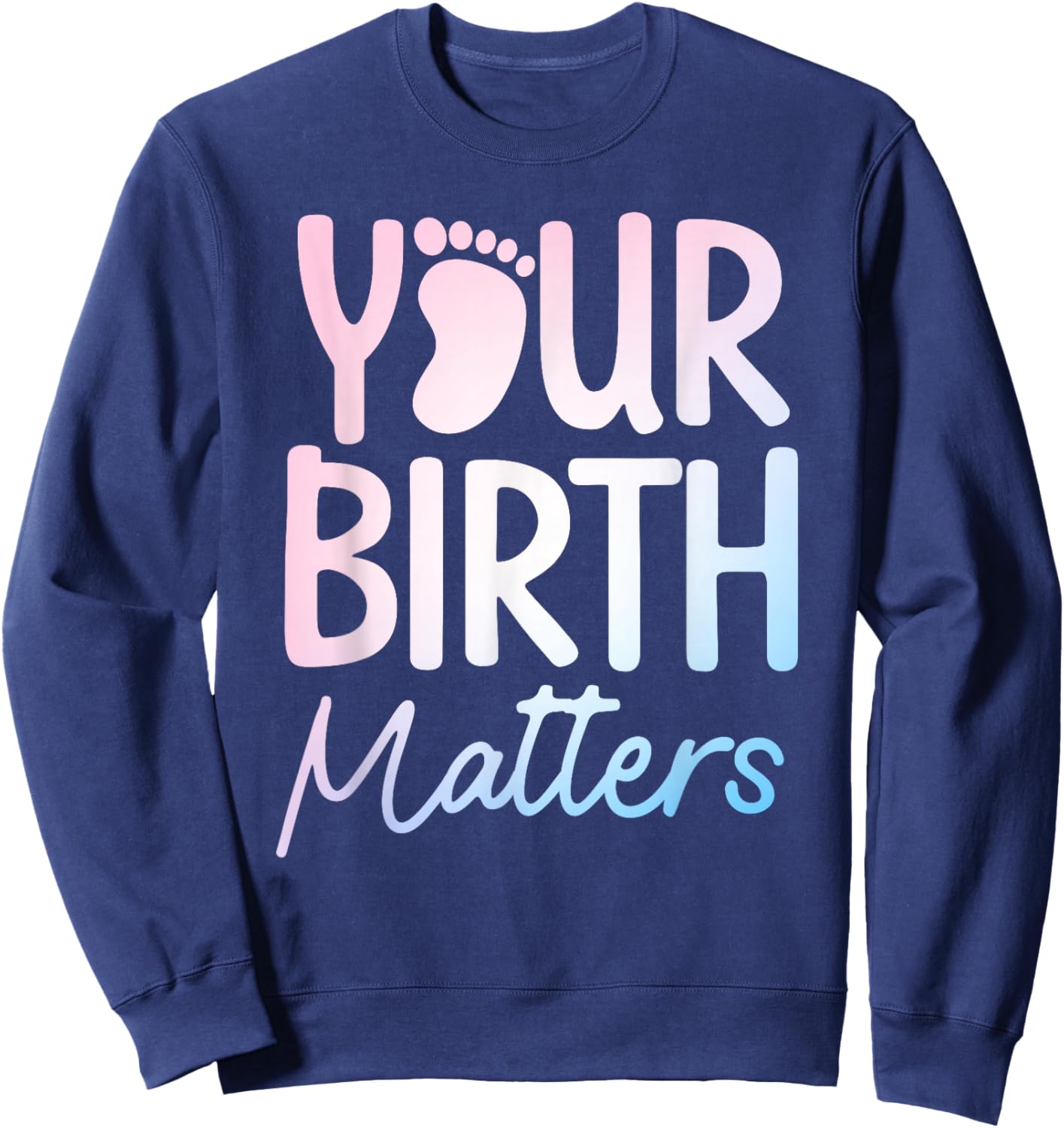 Cool Doula Art Girls Midwives Birth Worker Doula Sweatshirt - Sweatshirt | Navy
