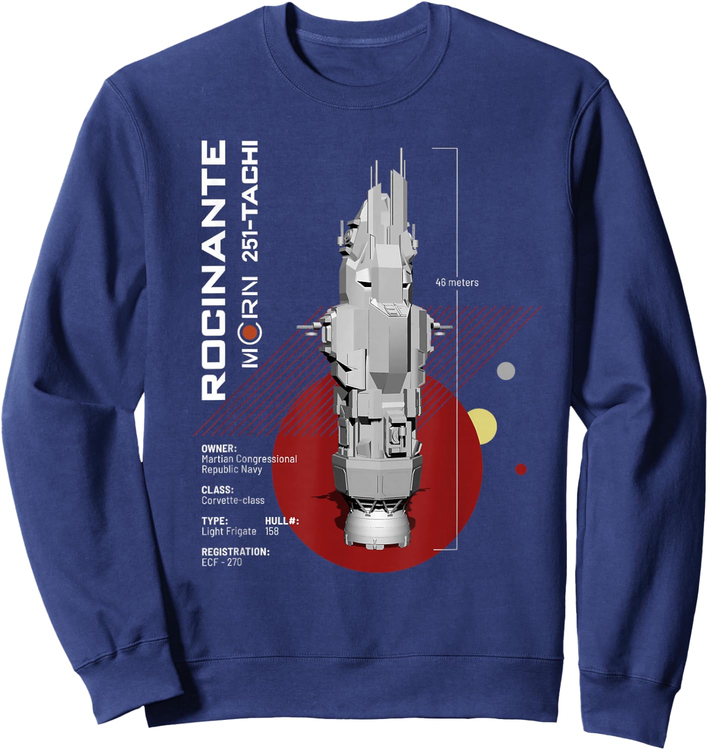The Expanse Rocinante Ship Sweatshirt - Sweatshirt | Navy