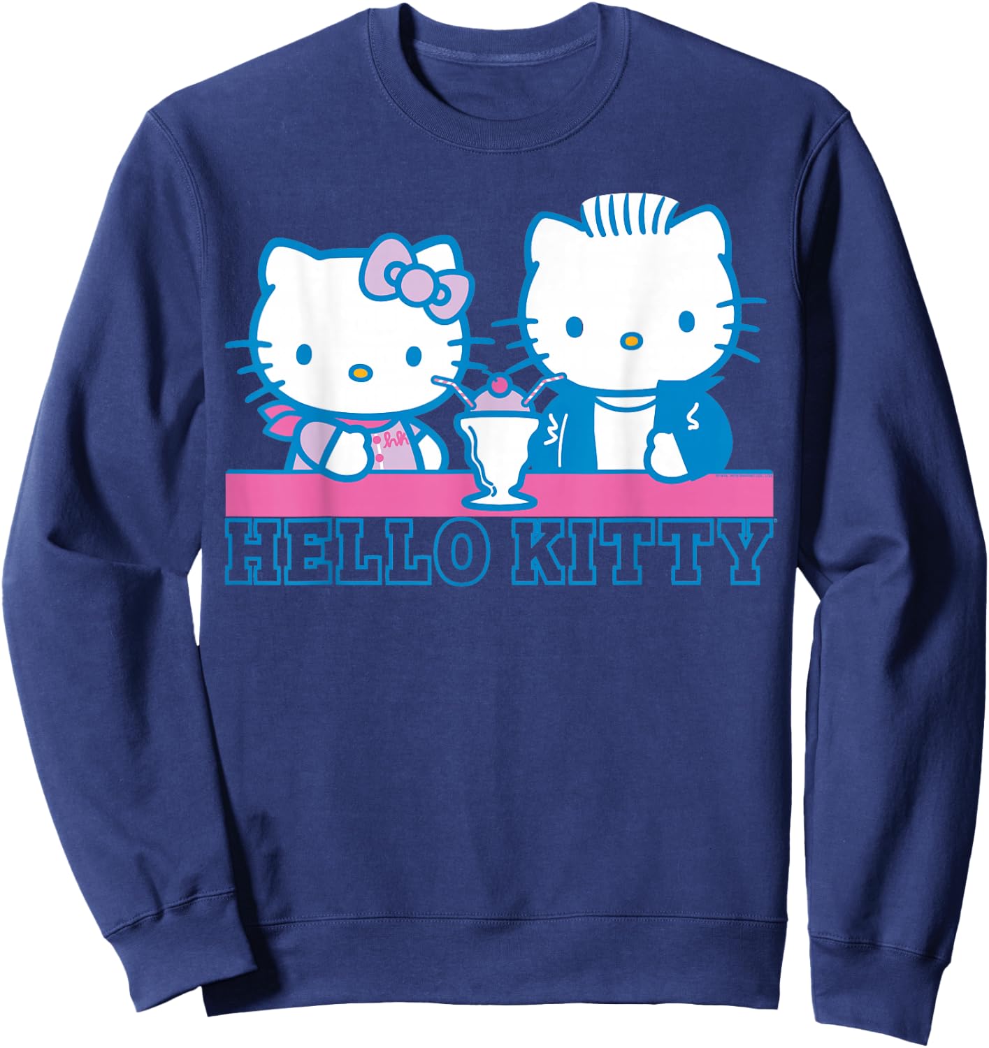 Hello Kitty and Dear Daniel Milkshake Date Sweatshirt - Sweatshirt | Navy