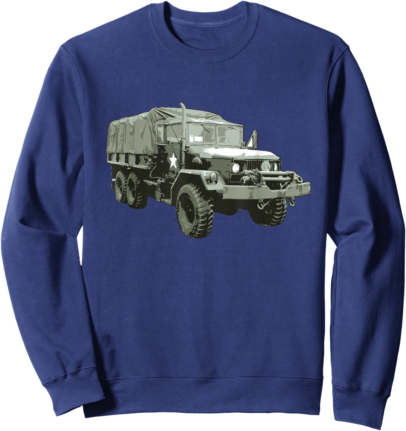 Deuce And A Half M35 Series 2.5 Ton 6x6 Cargo Truck Sweatshirt - Sweatshirt | Navy