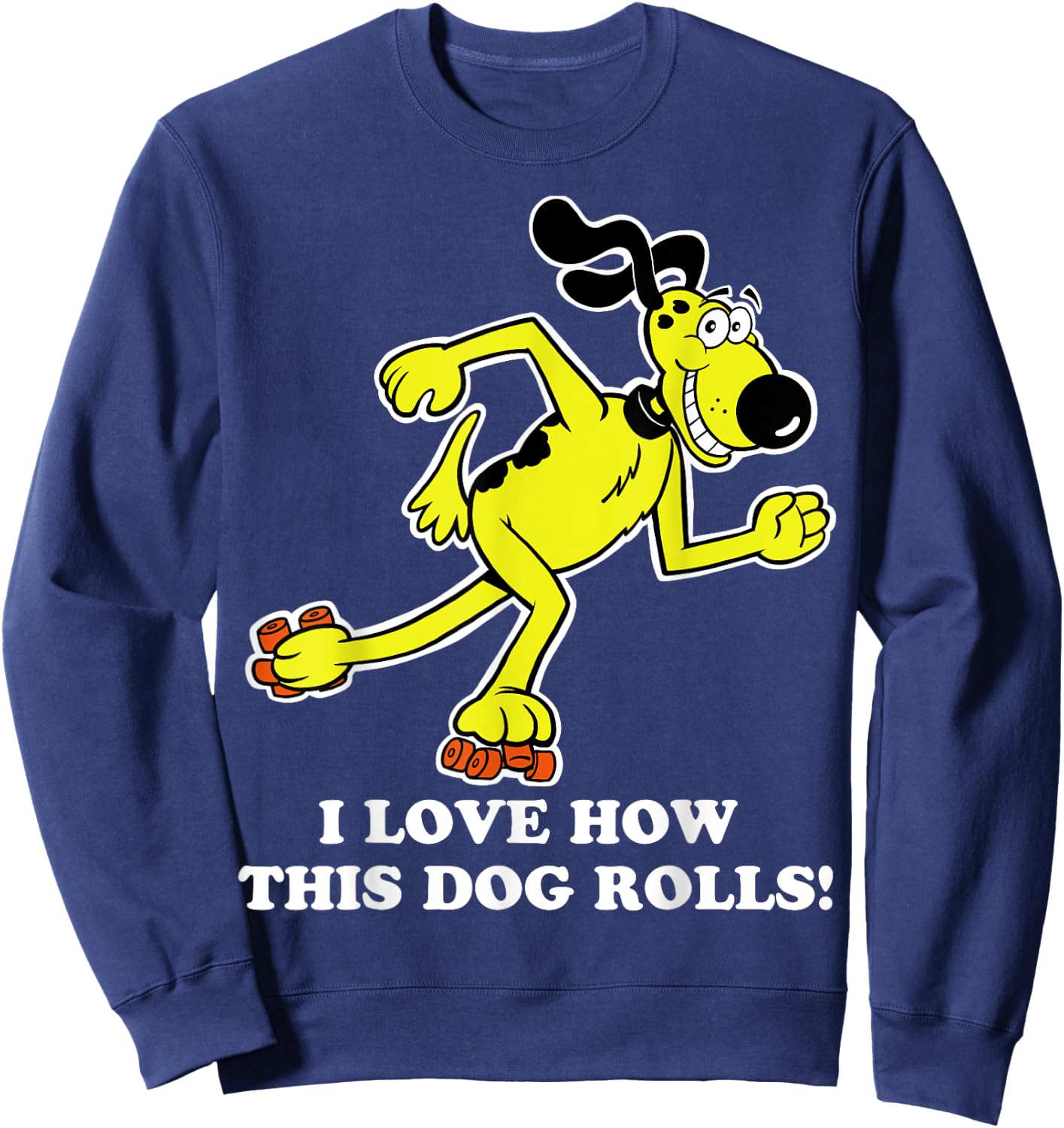Roller Skating Dog Shirt Sweatshirt - Sweatshirt | Navy