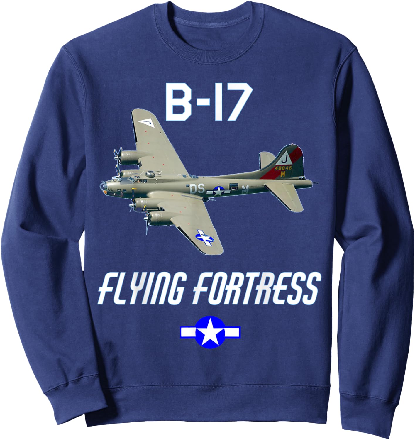 B-17 Flying Fortress World War 2 US Army Air Force Sweatshirt - Sweatshirt | Navy
