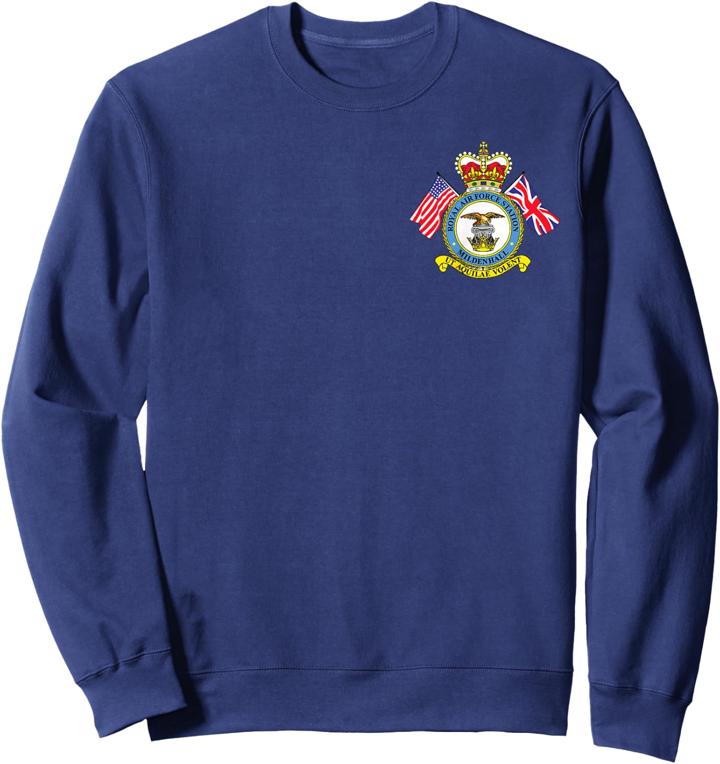 RAF Mildenhall Royal Air Force Station Military Patch Sweatshirt - Sweatshirt | Navy