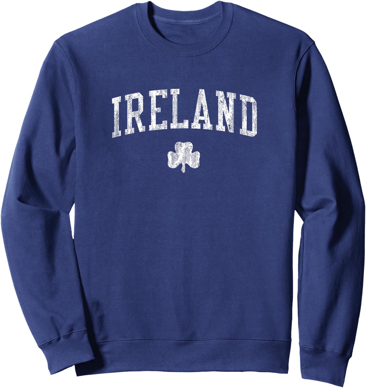 Ireland Vintage Sports Design Irish Shamrock Sweatshirt - Sweatshirt | Navy