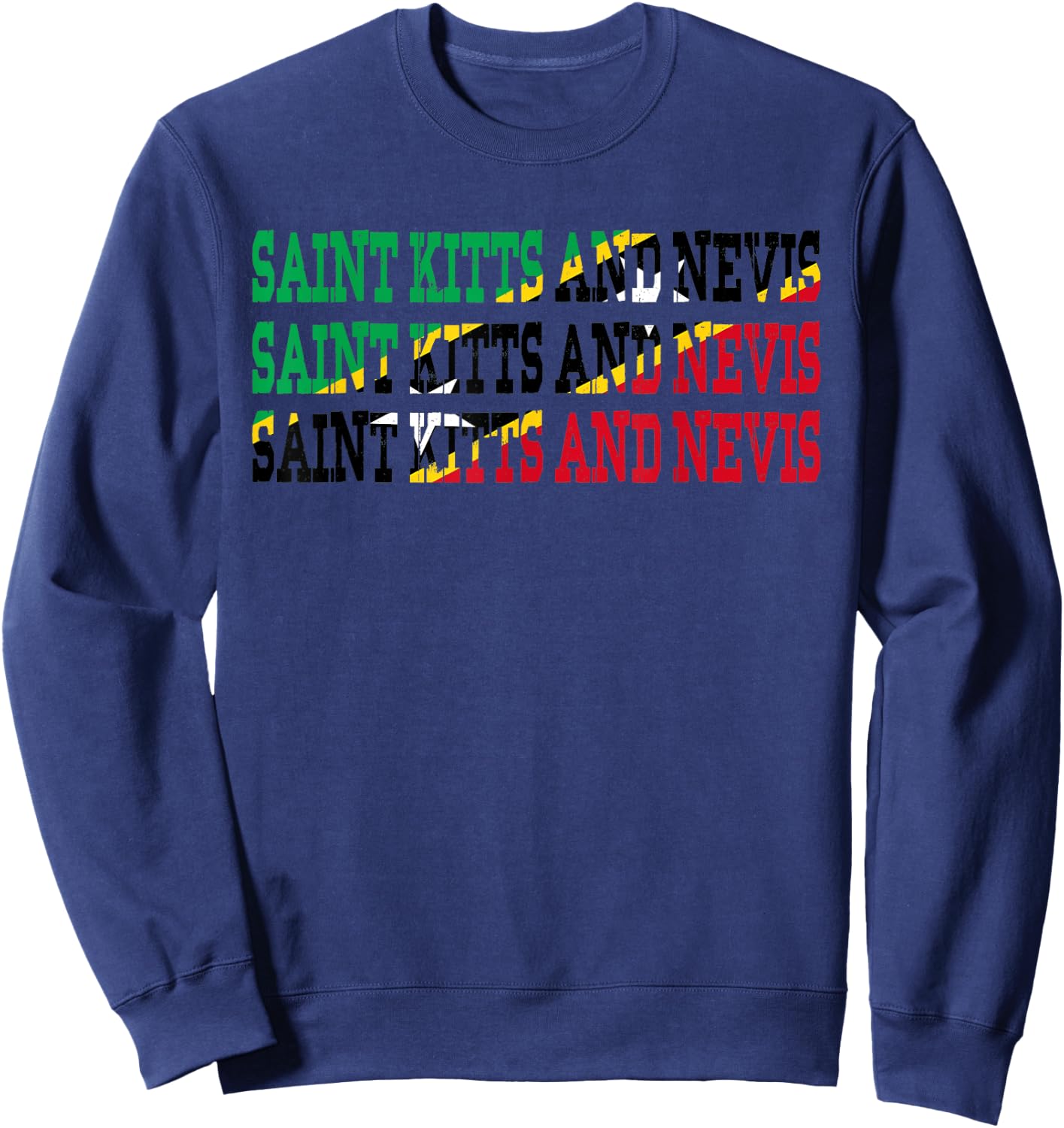 ST KITTS & NEVIS | Kittian Nevisian Flag Sports Lovers Shirt Sweatshirt - Sweatshirt | Navy