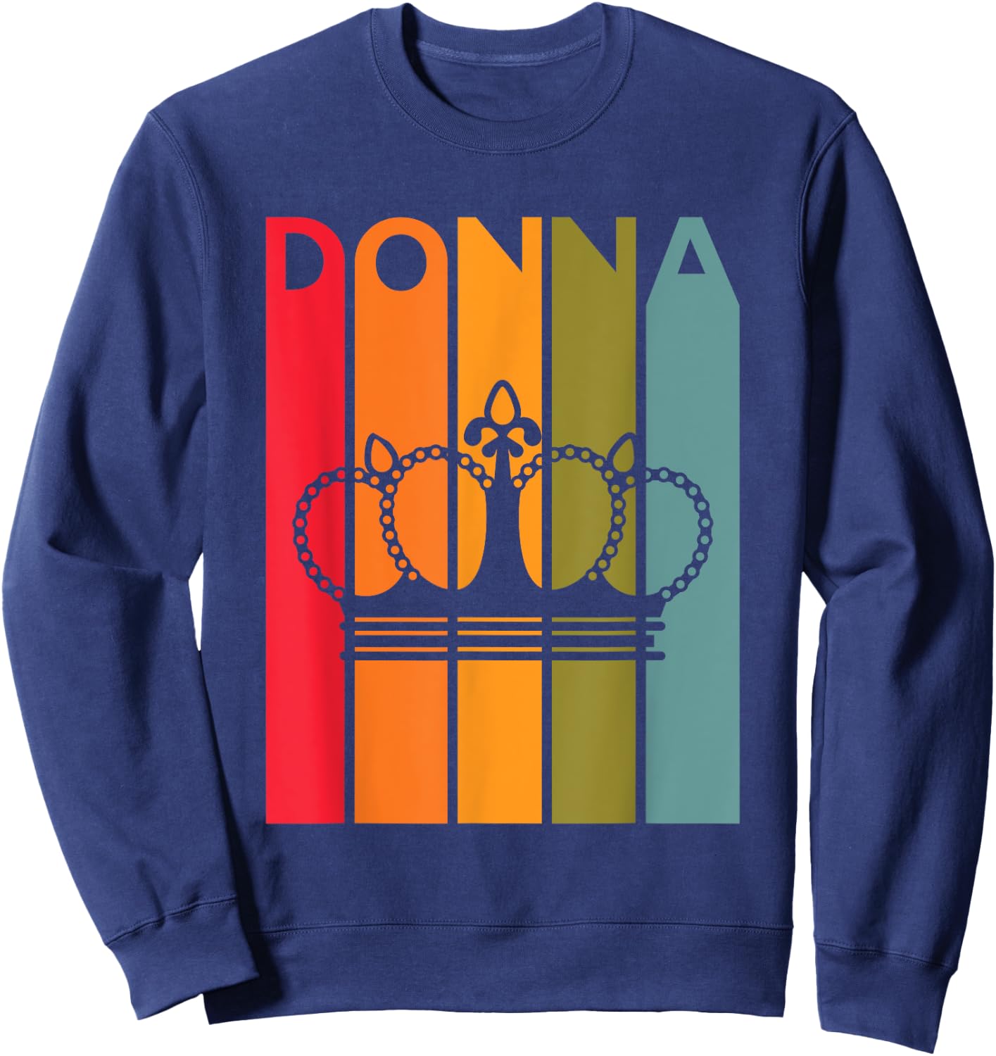 Donna Gift for Girls Women First Name Vintage Donna Sweatshirt - Sweatshirt | Navy