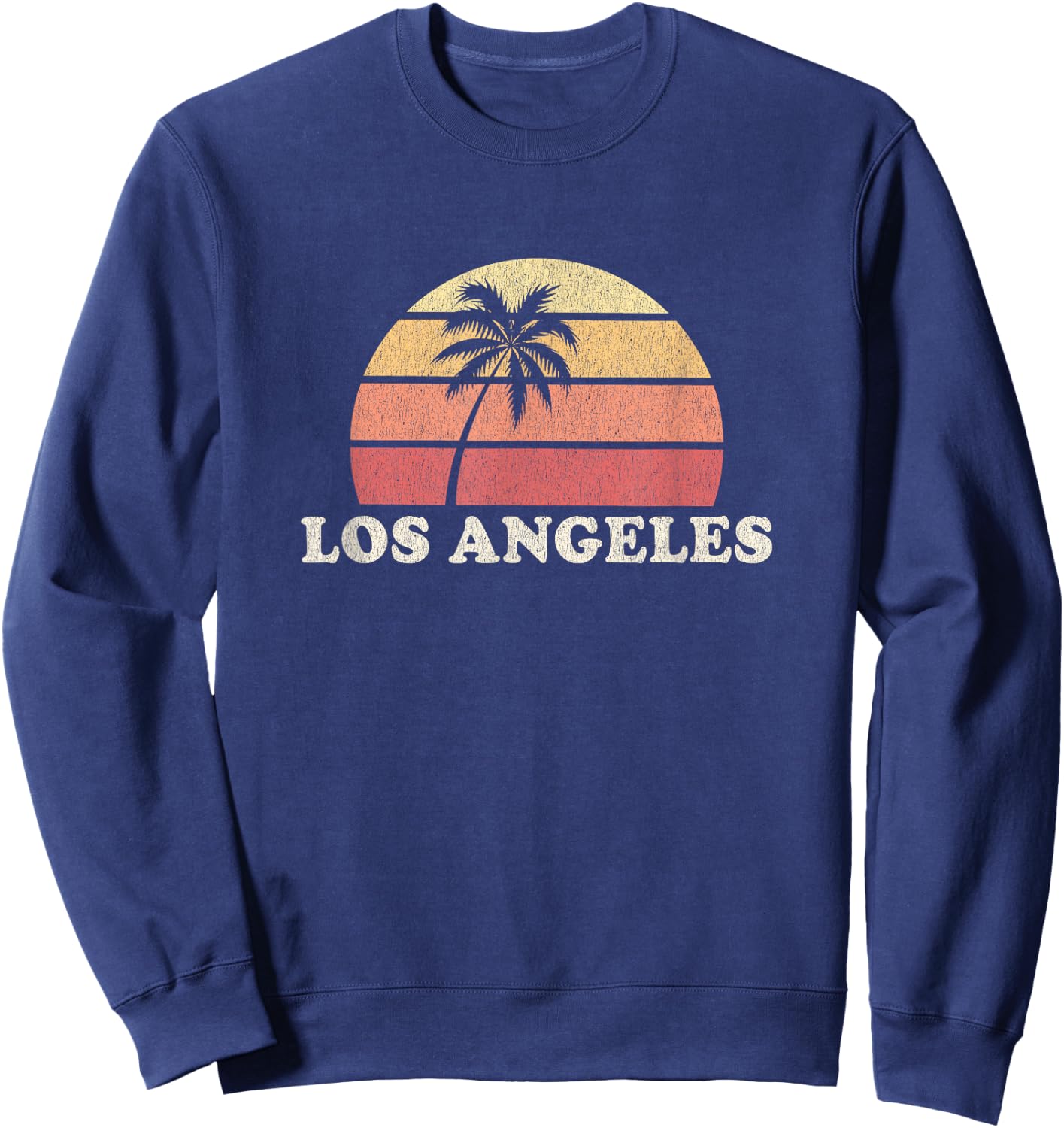 Los Angeles LA CA Vintage T Shirt Retro 70s Throwback Sweatshirt - Sweatshirt | Navy