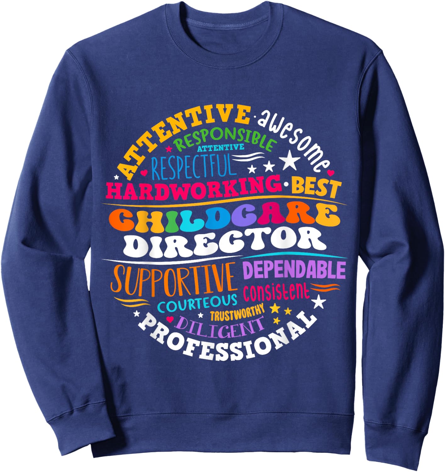 Childcare Director Daycare Crew School Provider Teacher Sweatshirt - Sweatshirt | Navy
