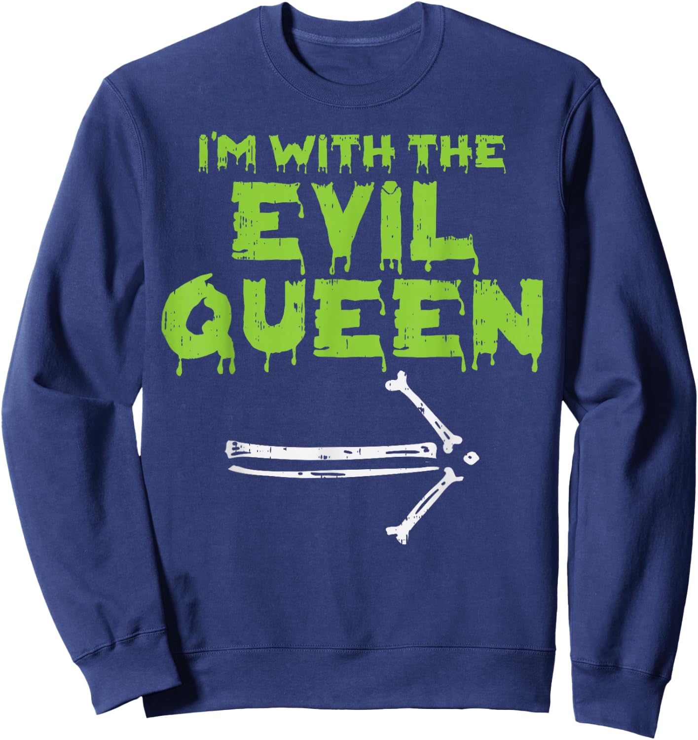Im With The Evil Queen Matching Couple Halloween Costume Him Sweatshirt - Sweatshirt | Navy
