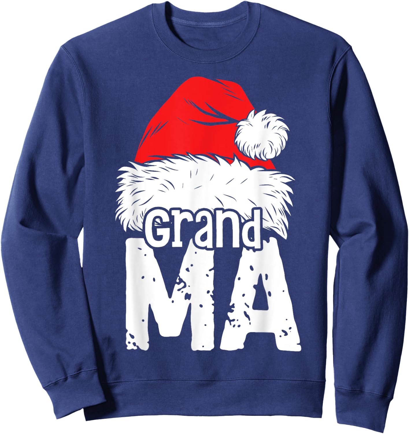 Grandma Santa Christmas Family Matching Pyjamas Xmas Mother Sweatshirt - Sweatshirt | Navy