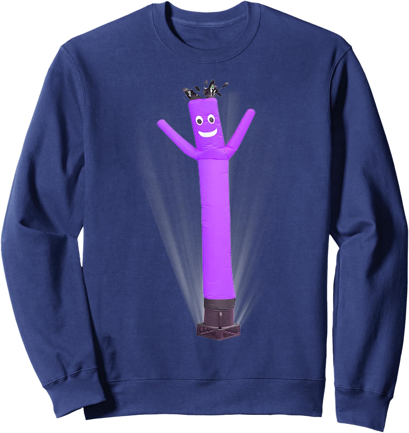 Wacky Waving Inflatable Tube Man Air Dancer Purple Sweatshirt - Sweatshirt | Navy