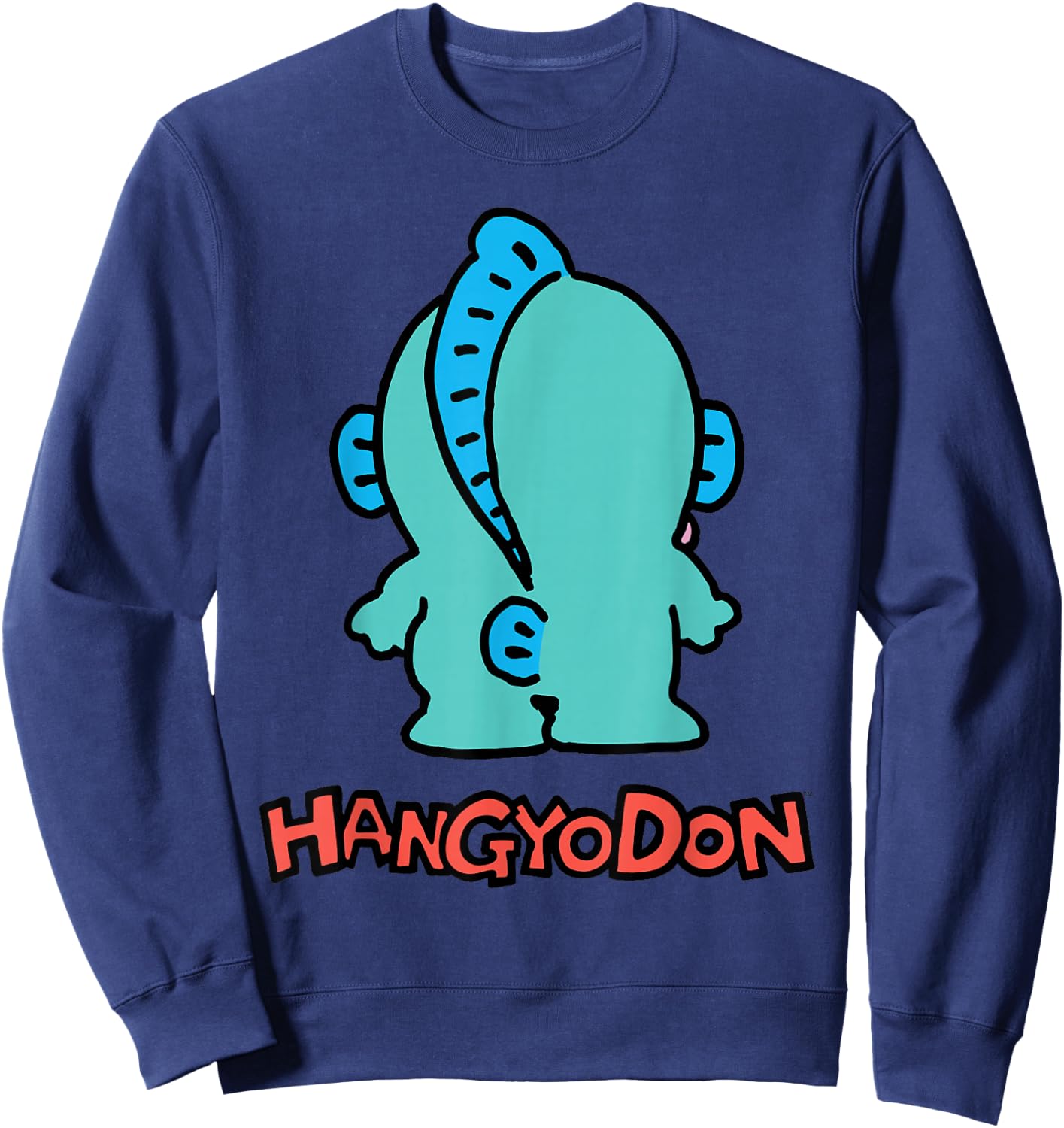 Sanrio Hangyodon Backside Logo Shirt Sweatshirt - Sweatshirt | Navy