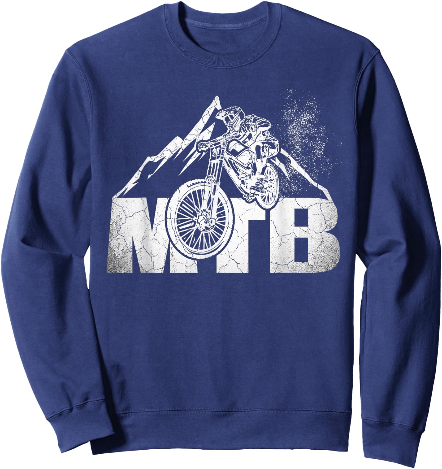 Mountain Bike T Shirt MTB Downhill Bicycle Gift Sweatshirt - Sweatshirt | Navy