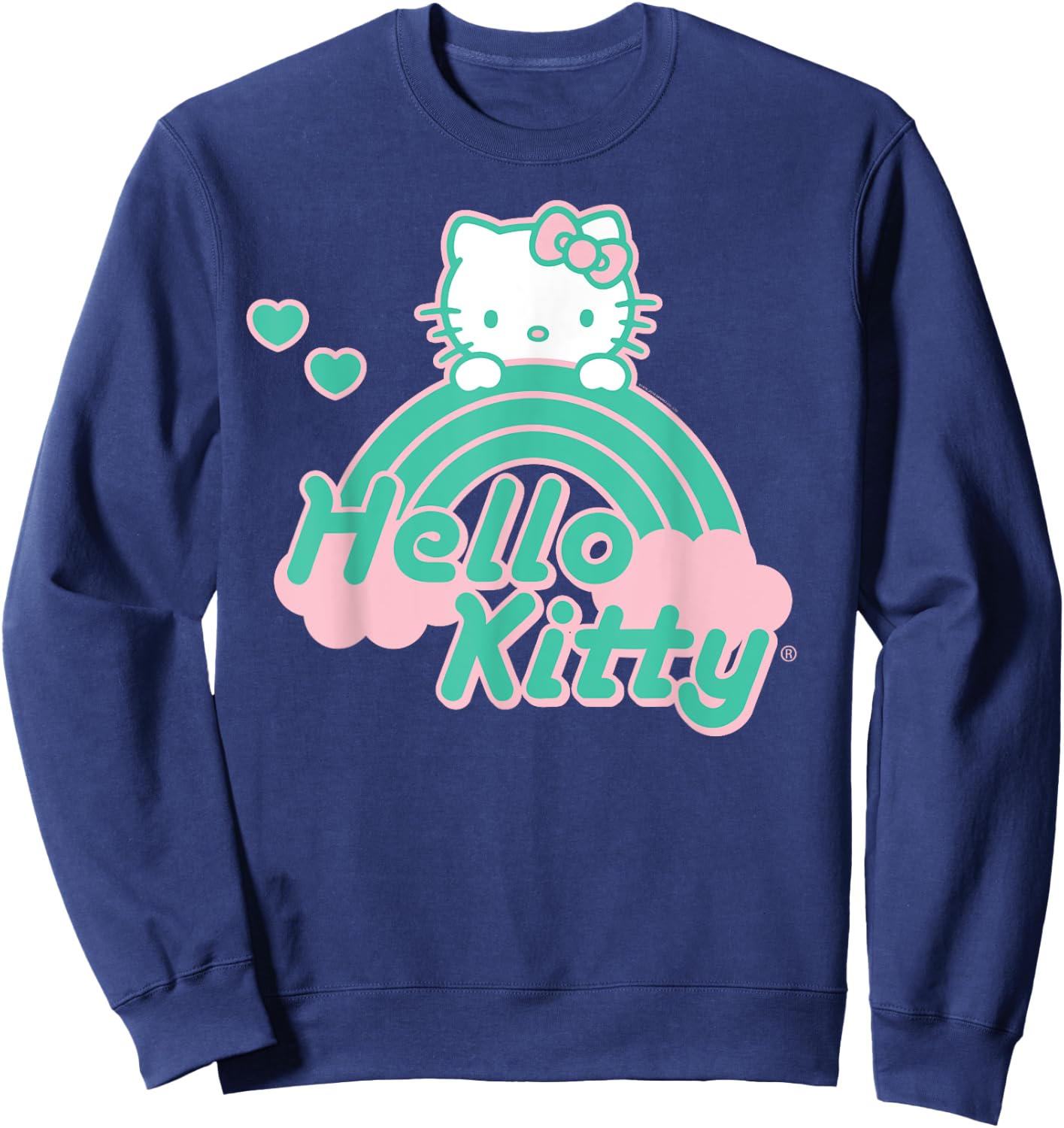 Hello Kitty Pastel Rainbow Sweatshirt - Sweatshirt | Navy