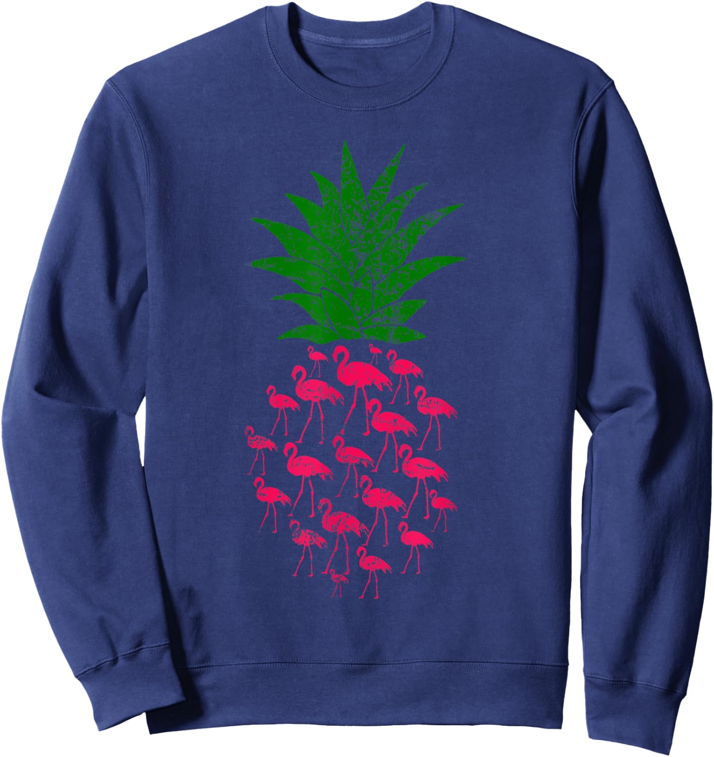 Pineapple Flamingo Sweatshirt - Sweatshirt | Navy