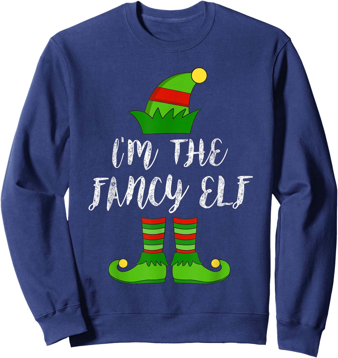 I'm The Fancy Elf Christmas Party Sweatshirt - Sweatshirt | Navy