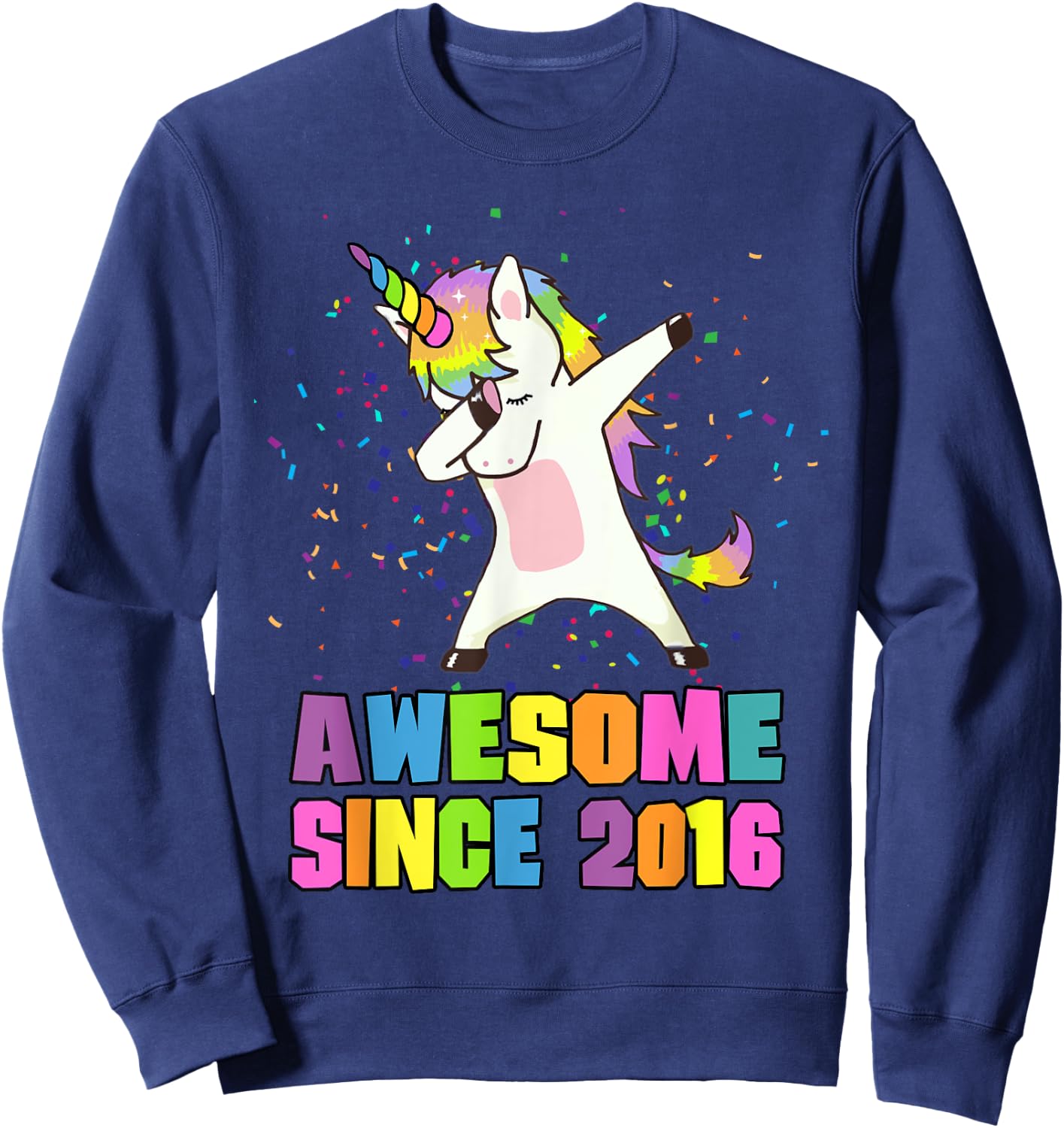Awesome Since 2016 Unicorn Sweatshirt - Sweatshirt | Navy